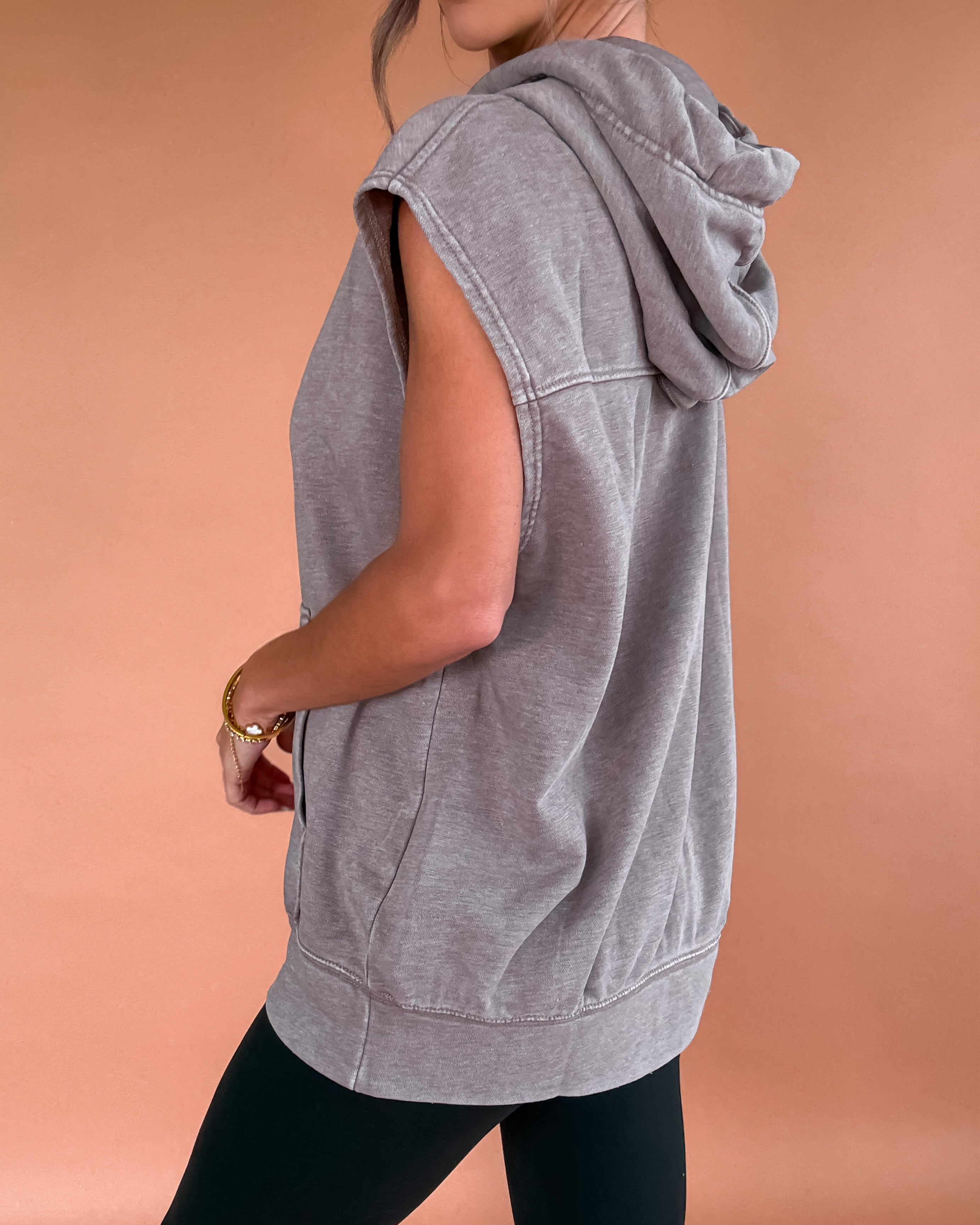 Casual Crush French Terry Sleeveless Hoodie