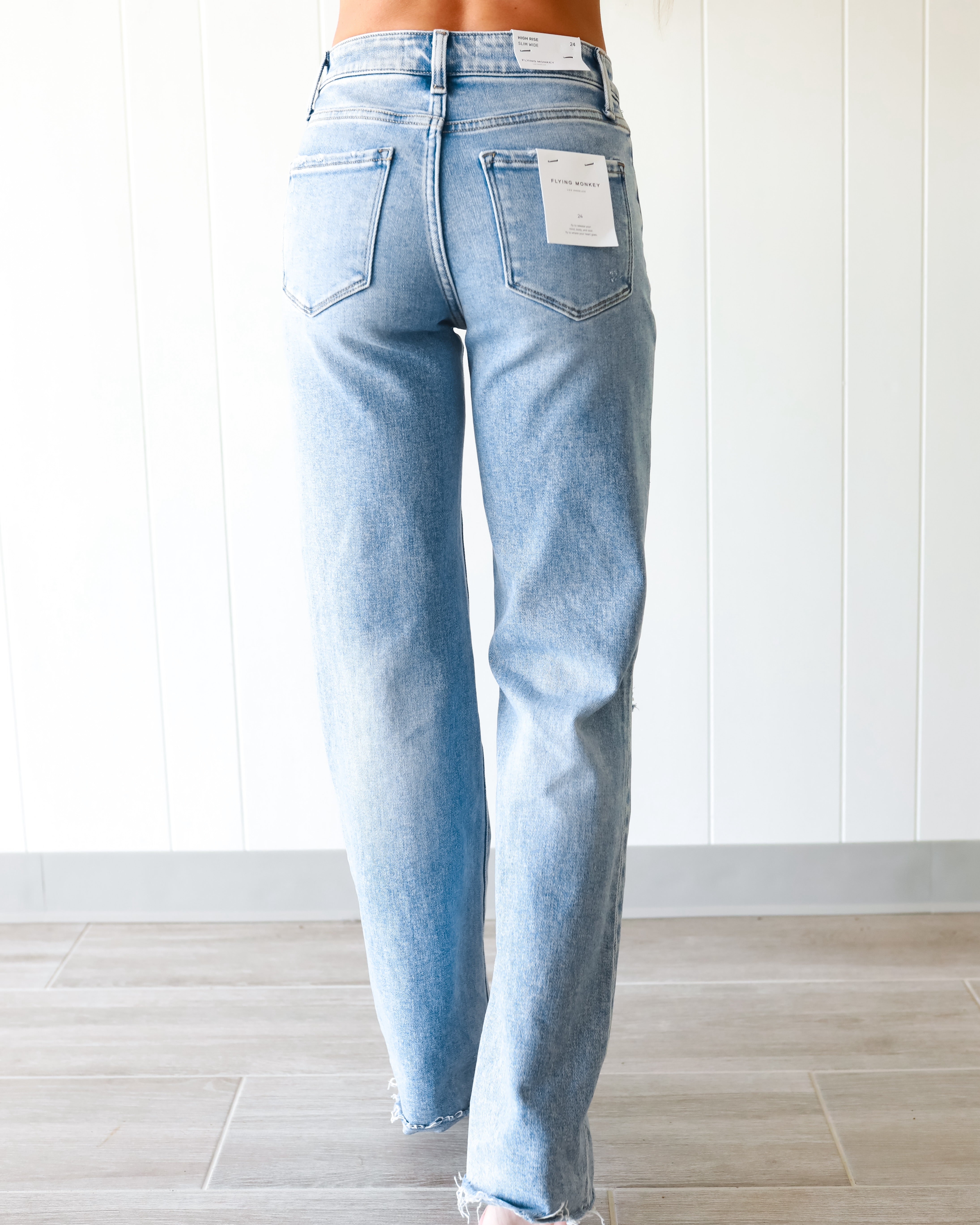 Glorietta High Rise Slim Wide Leg Jeans