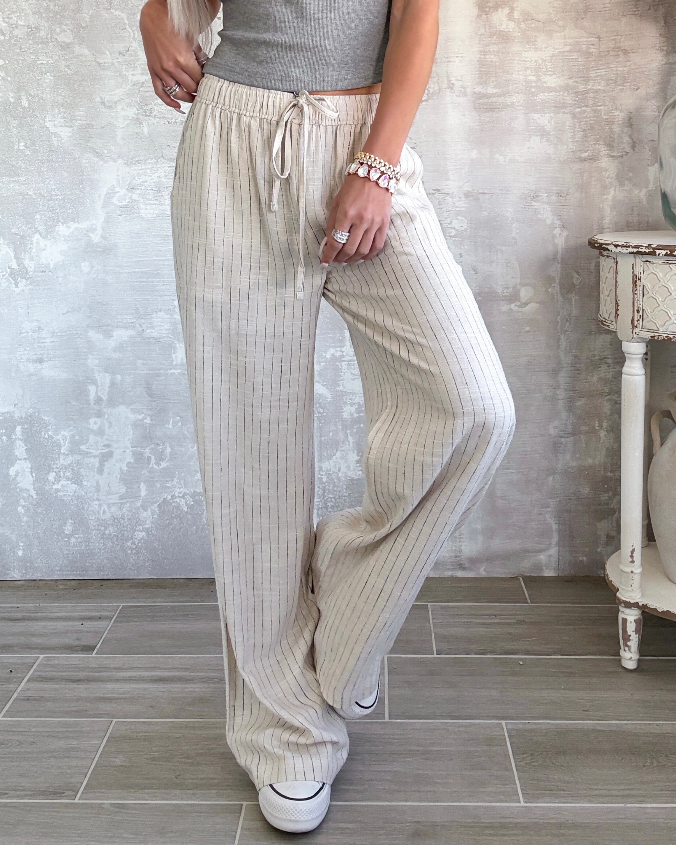 Thread & Tide Striped Wide Leg Pants