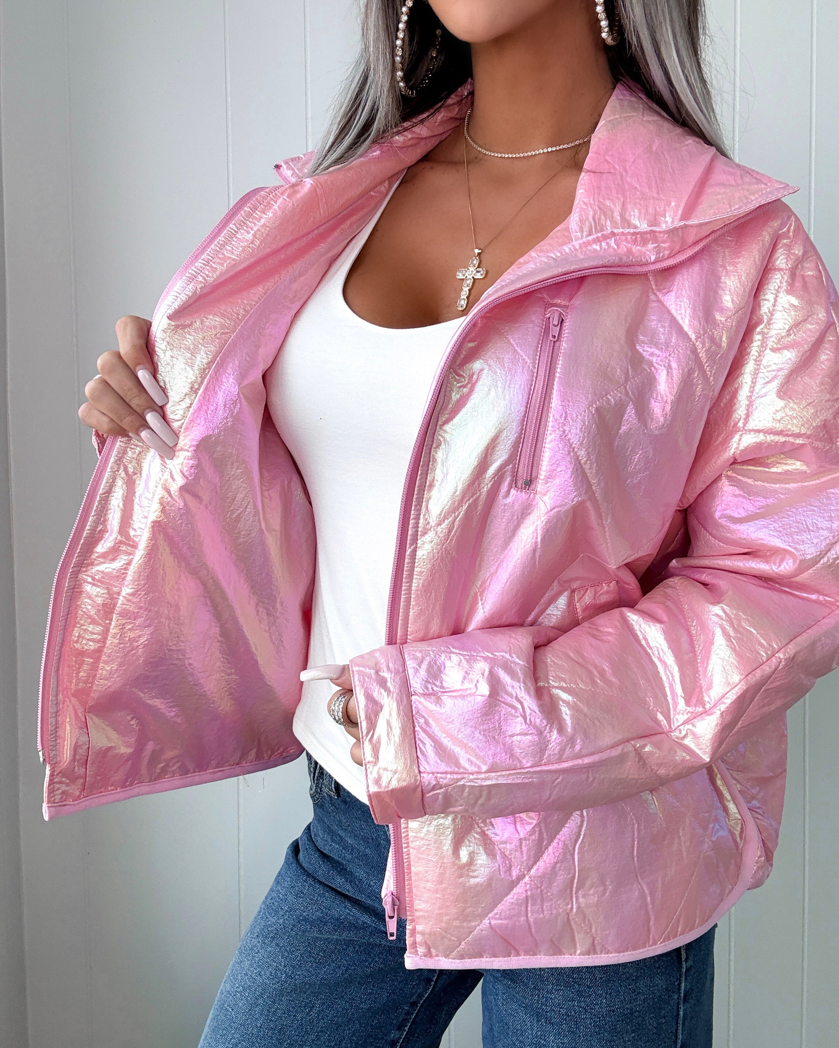 DOORBUSTER Quilted Jacket - Pink