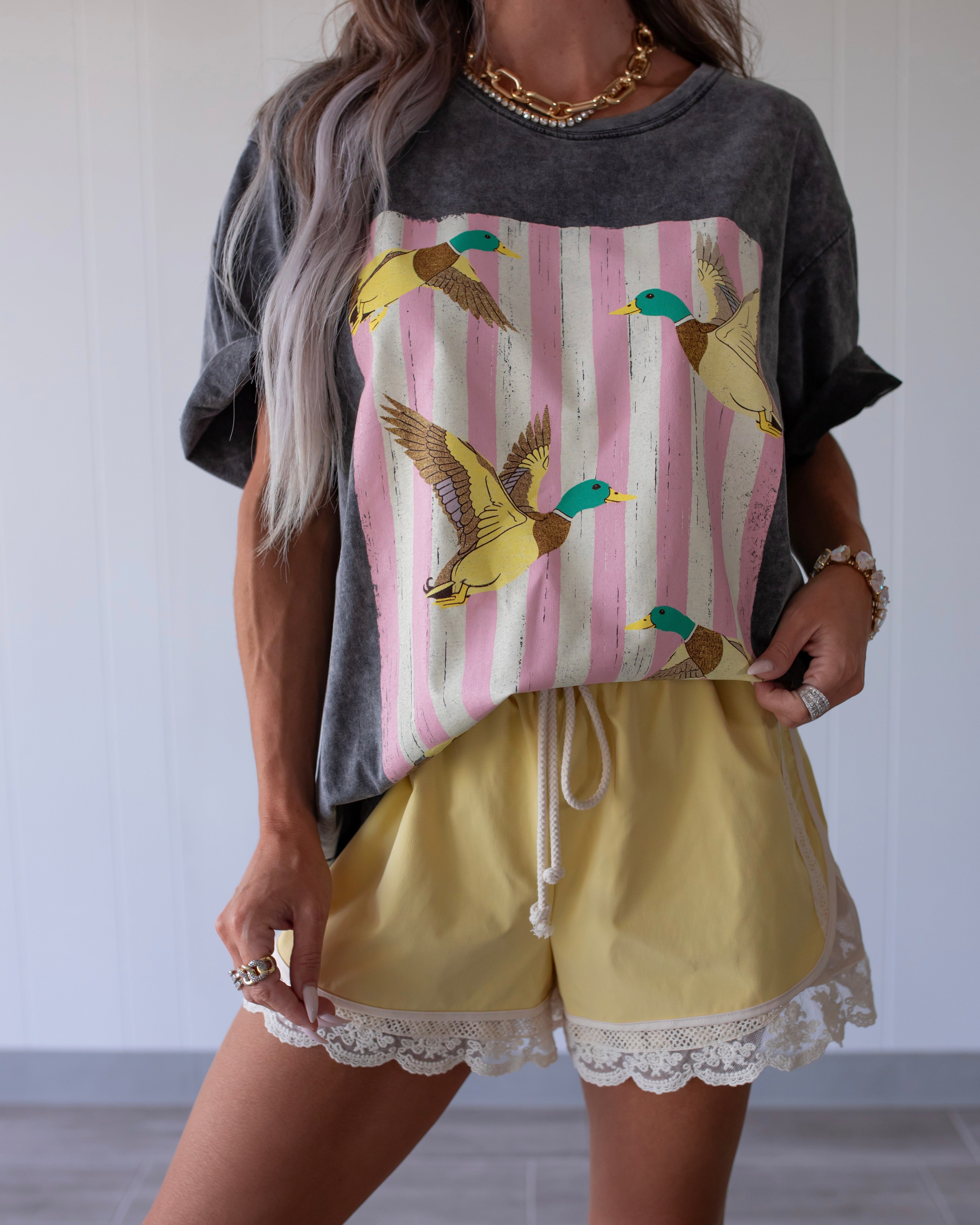 Mallard Mood Oversized Tee - Black