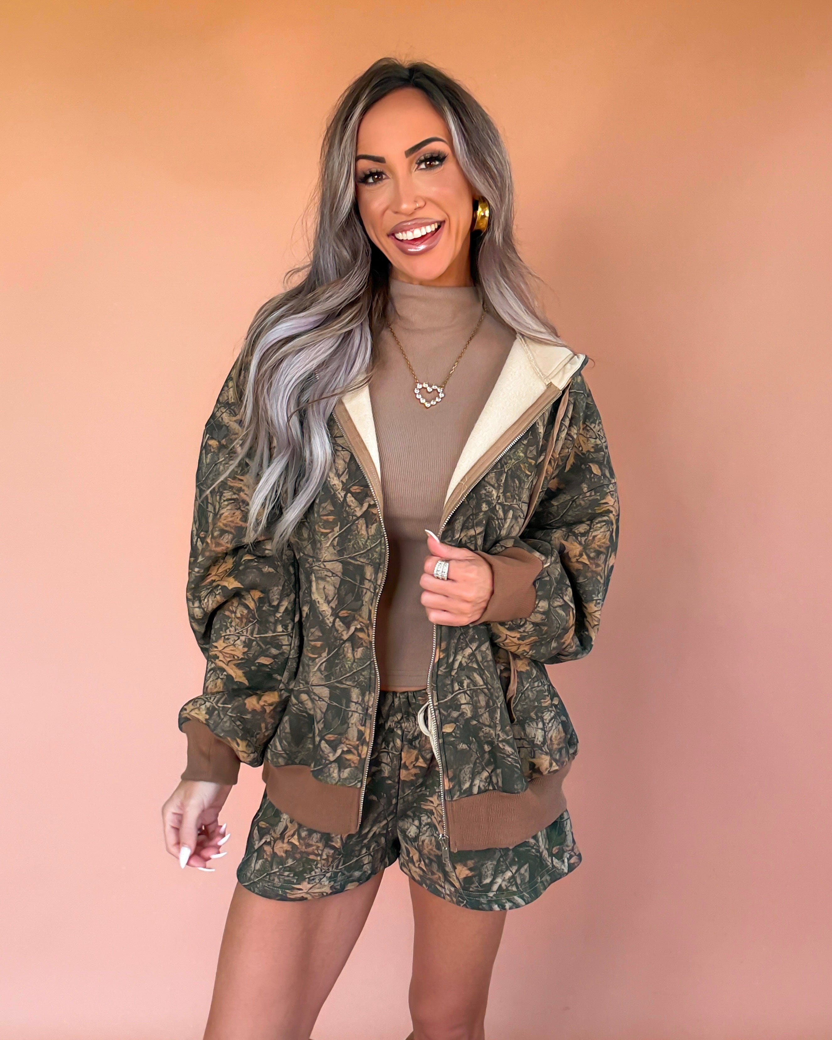 Rogue Territory Fleece Zip Up Hooded Jacket - Camo