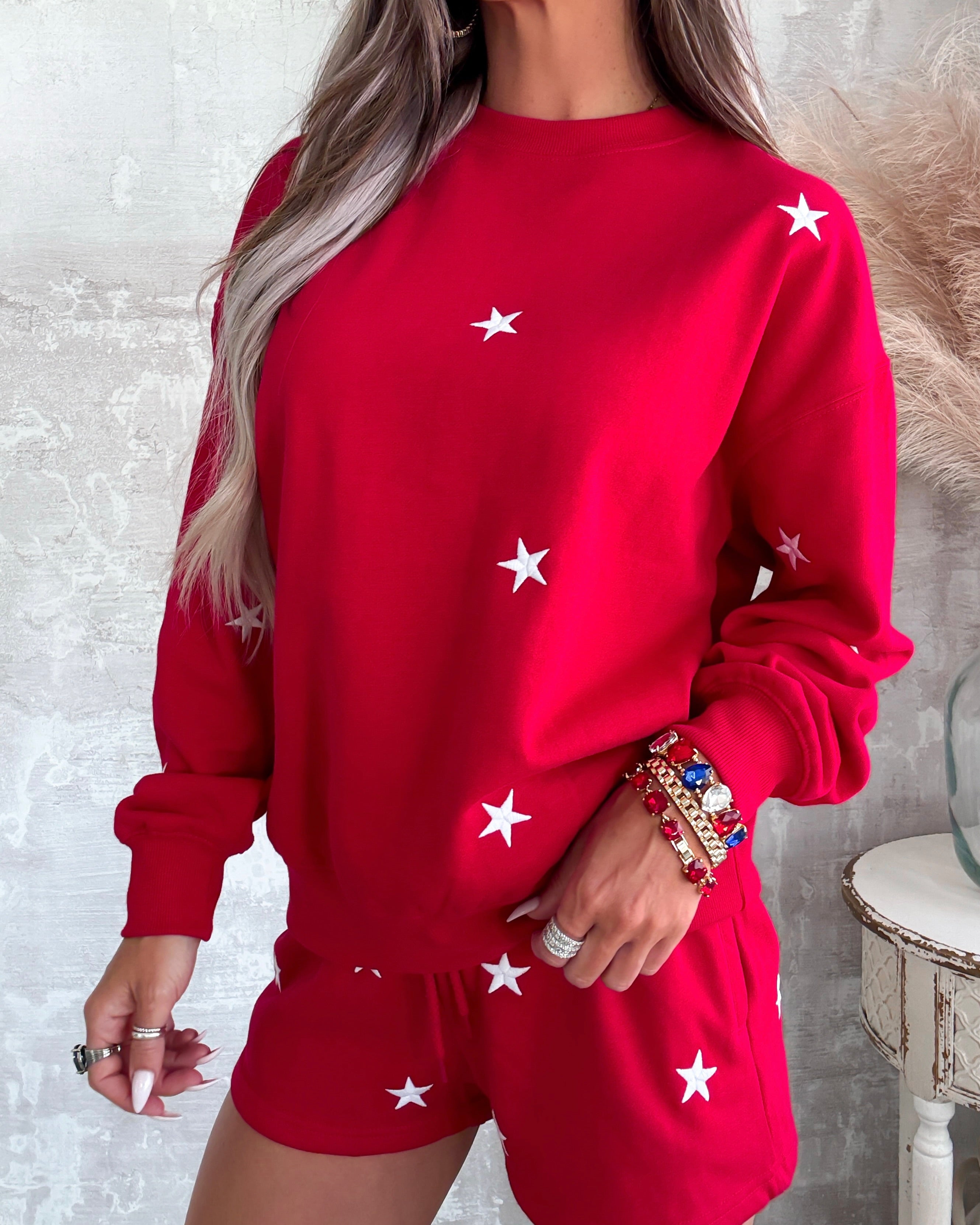 Stars Align Crewneck - Red