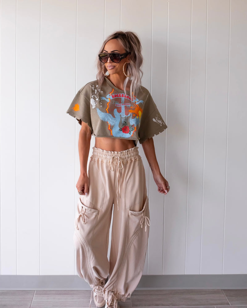 Rosie Balloon Tie Pants - Oat