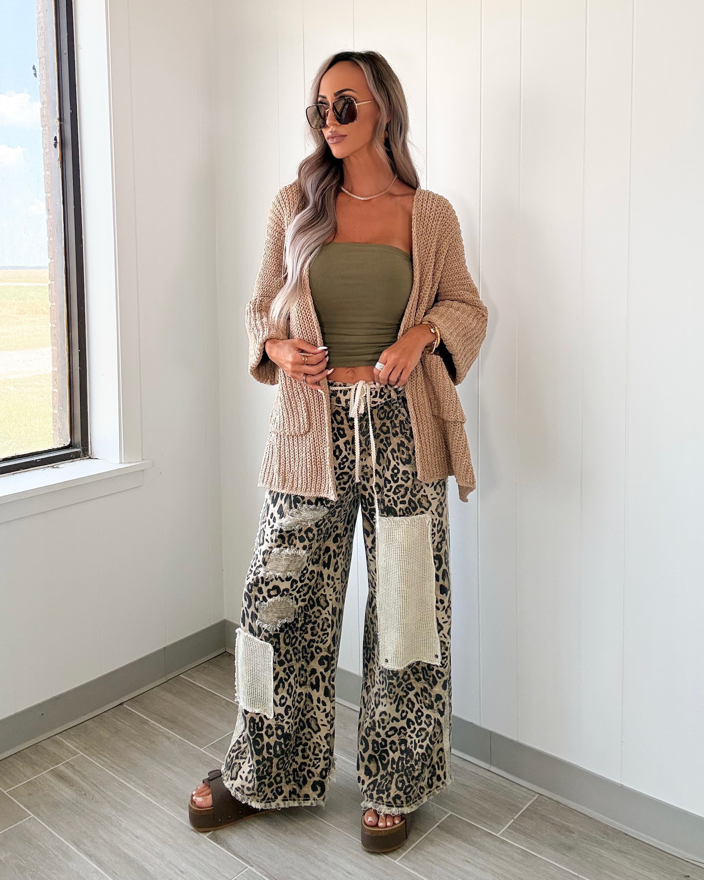 Cozy Era Hi-Lo Cardigan - Powder Cocoa