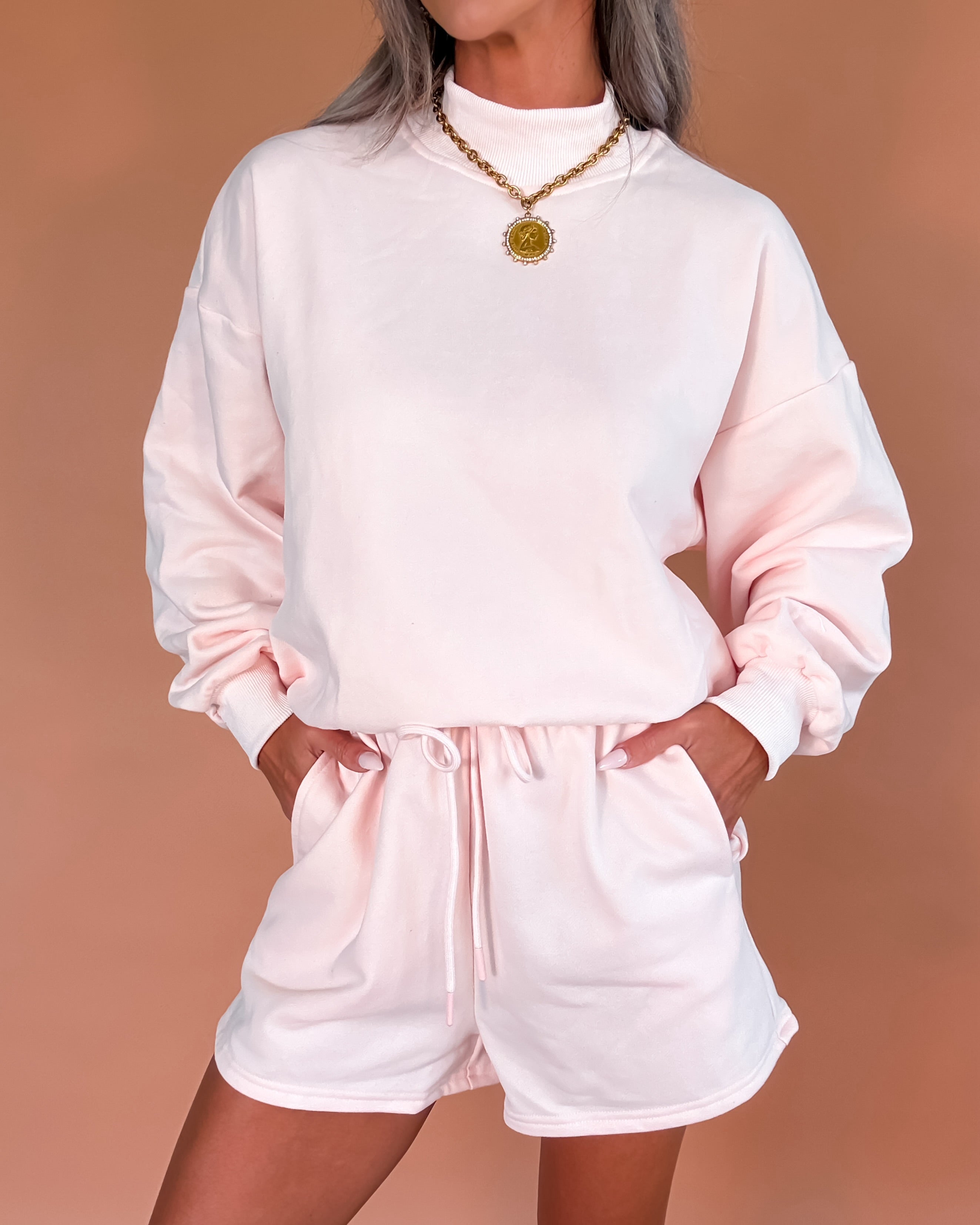 Take My Time Shorts Set - Blush