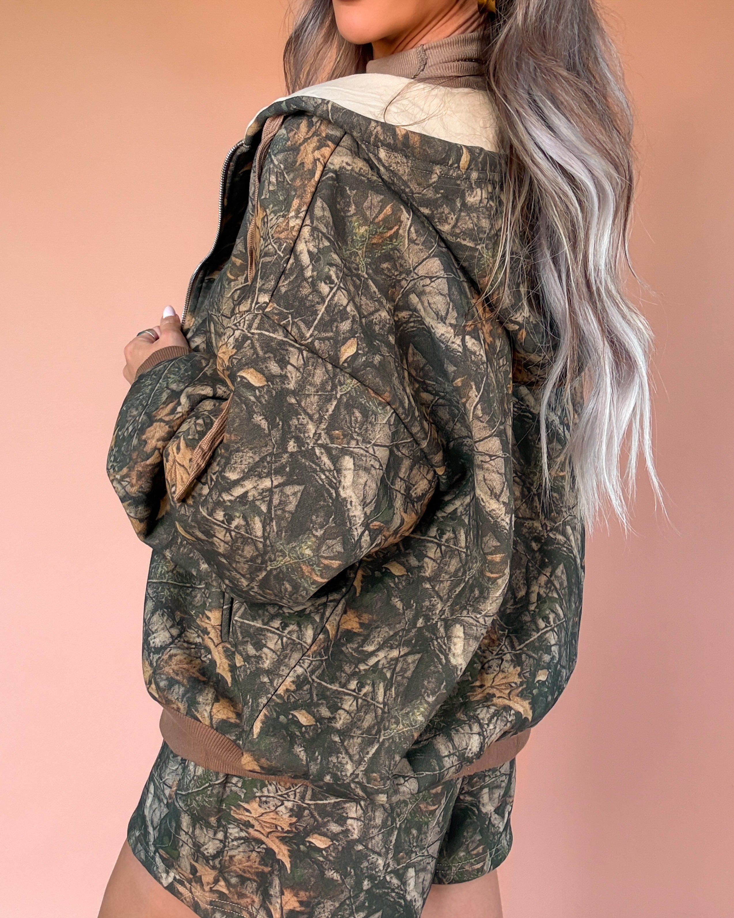 Rogue Territory Fleece Zip Up Hooded Jacket - Camo