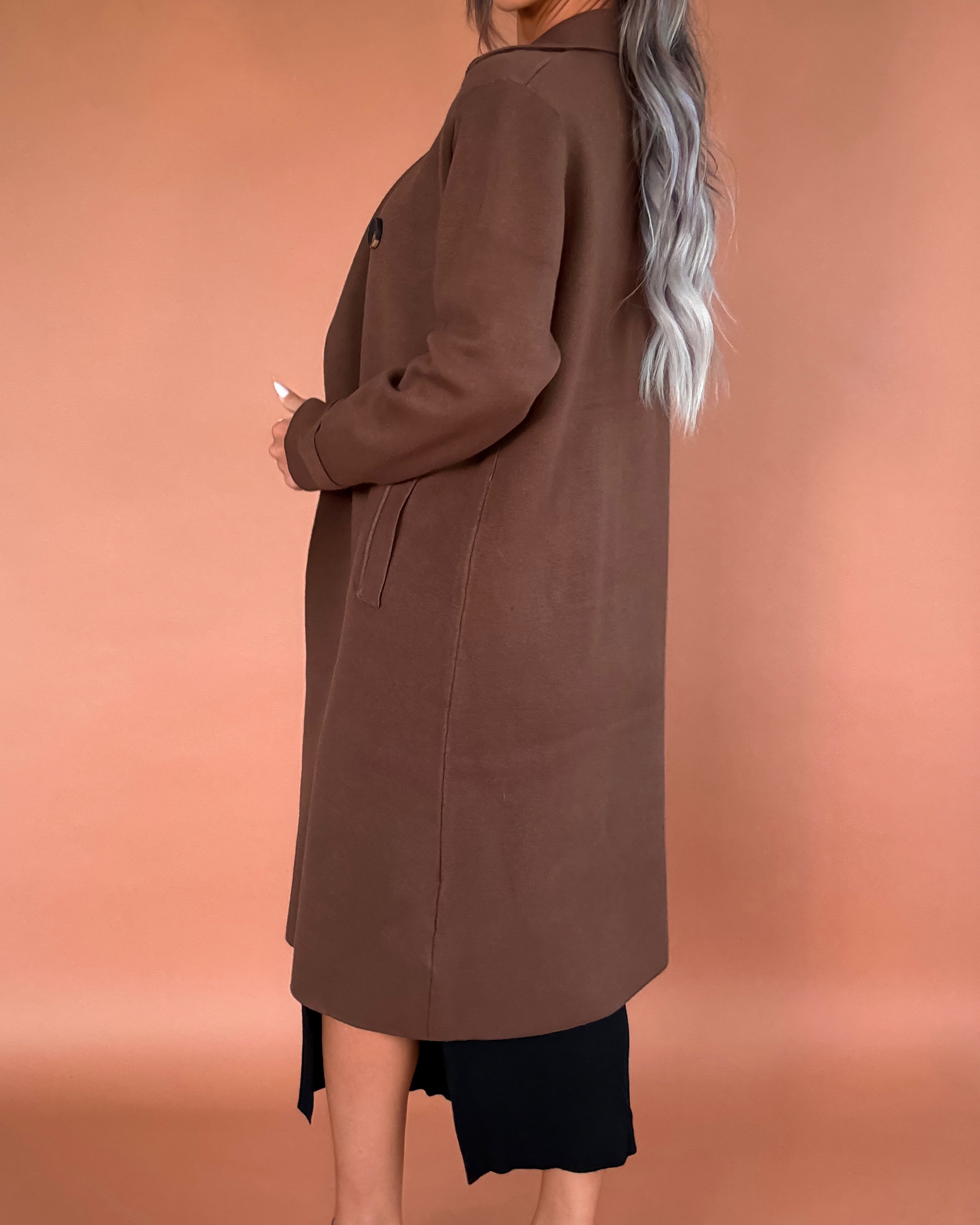 Wrapped in Luxury Peacoat - Chocolate