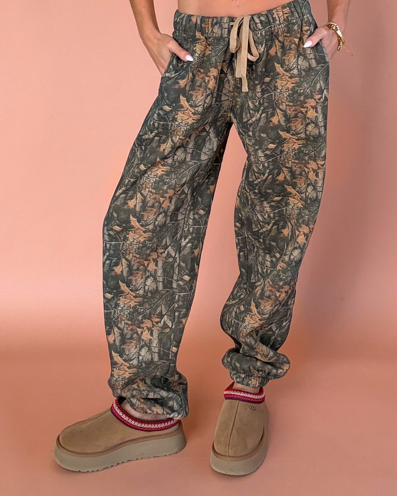 Wild Girl Camo Fleece Joggers