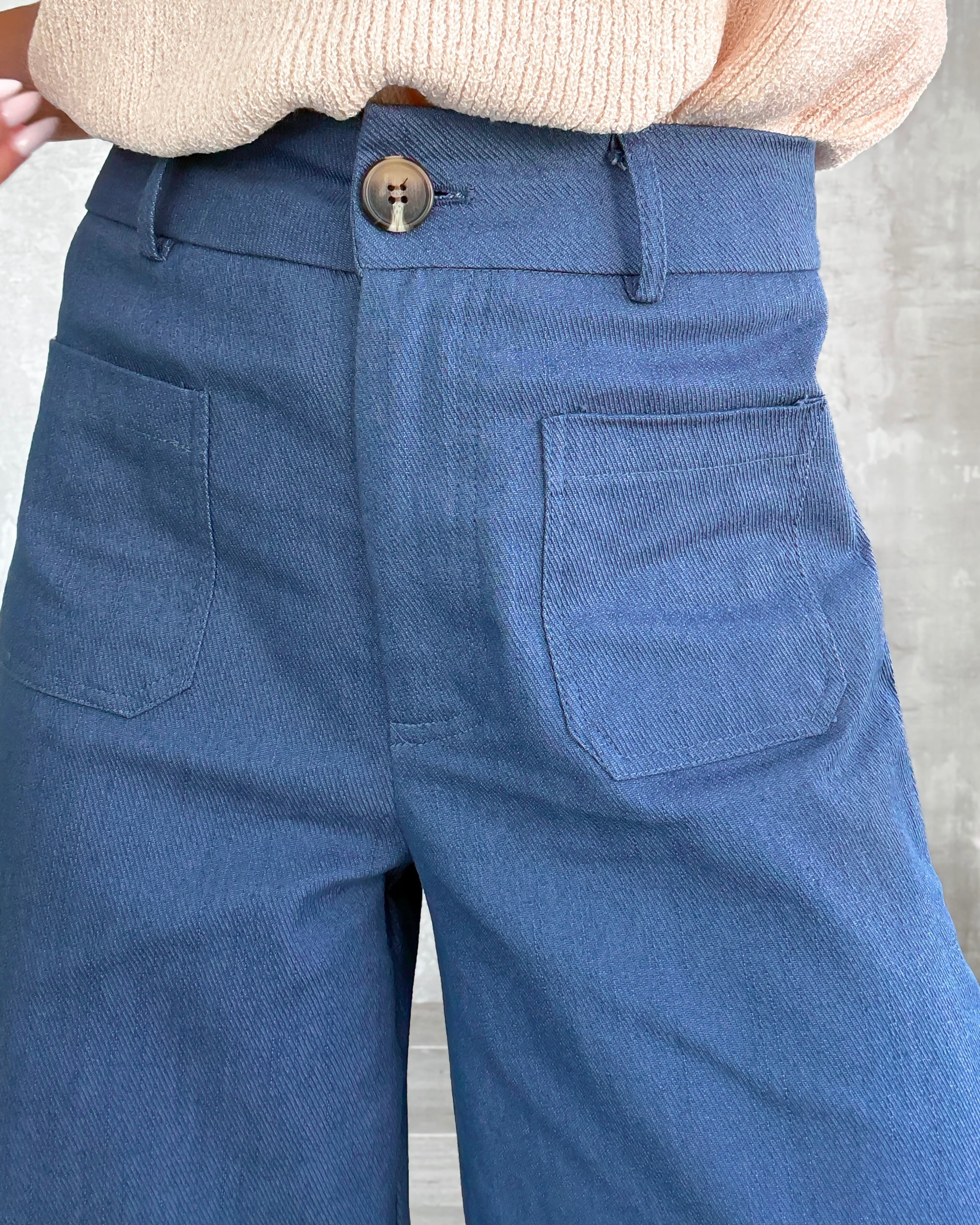 Harper Wide Leg Pants - Indigo