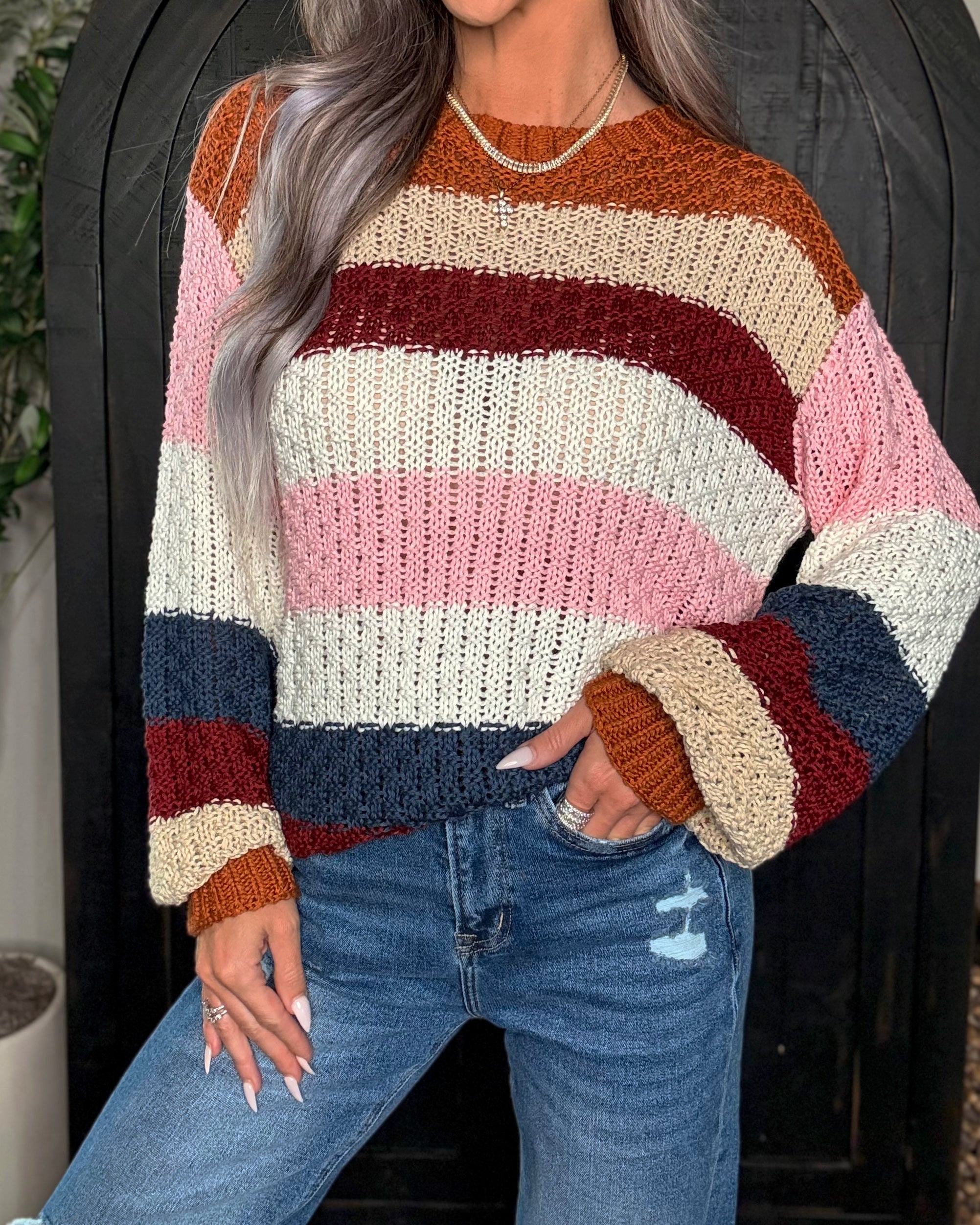 Cozy in Color Striped Sweater