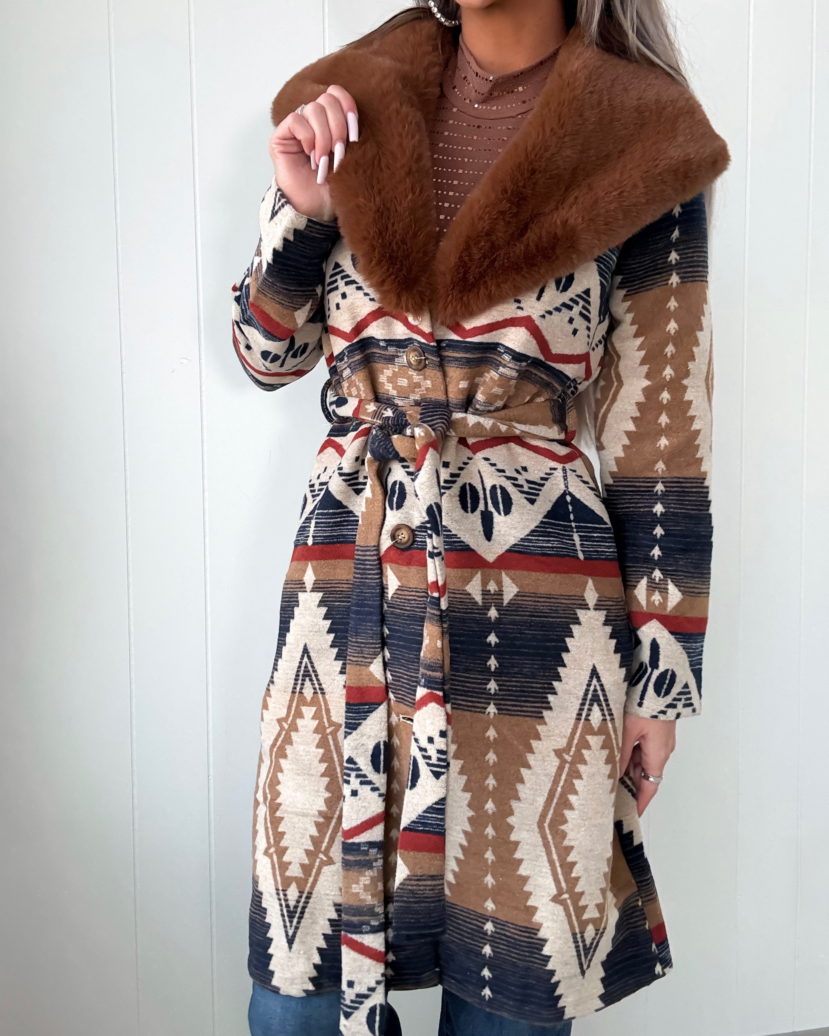 Trailblazer Aztec Jacket - Cream