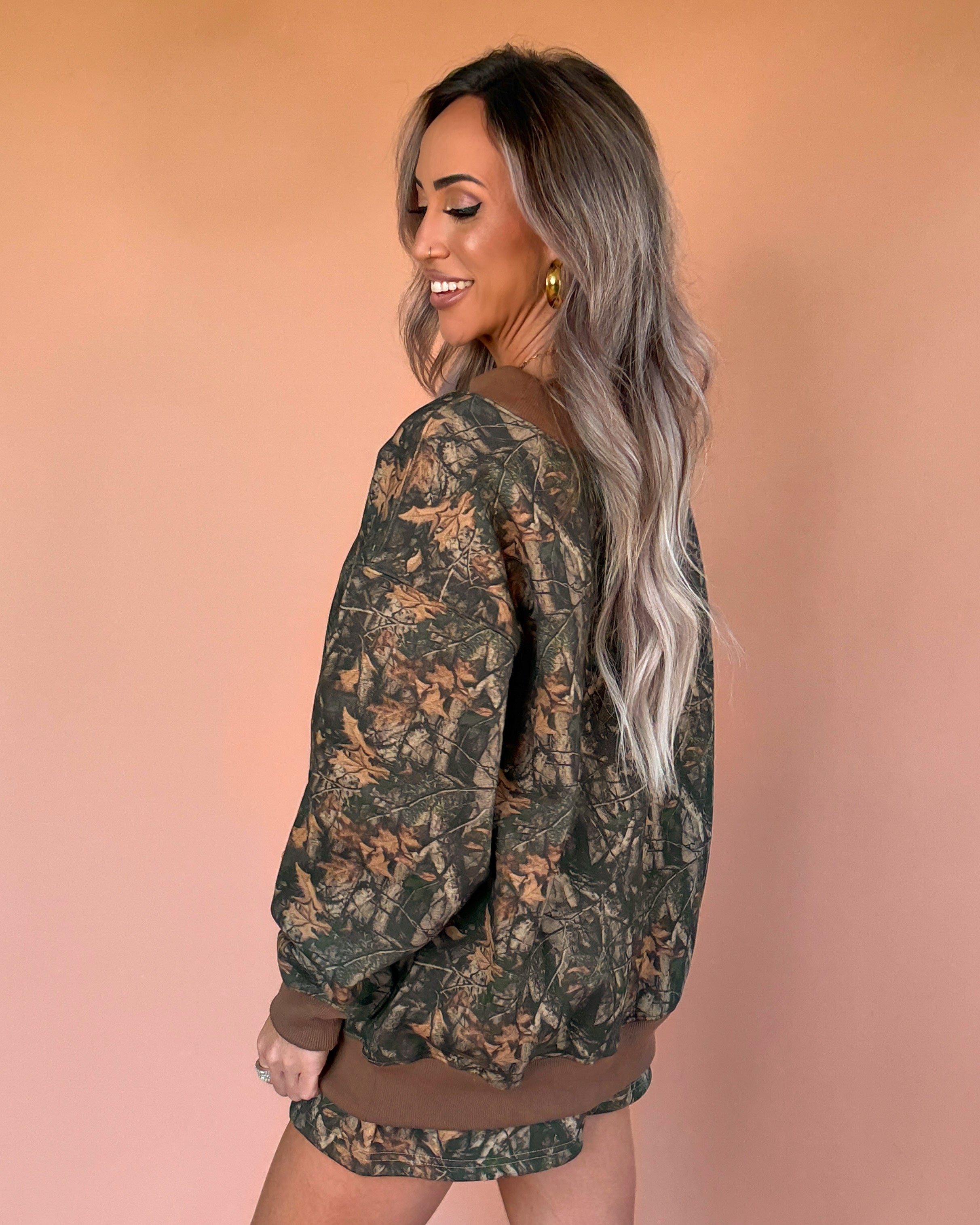 No Limits Fleece Mock Neck Sweatshirt - Camo