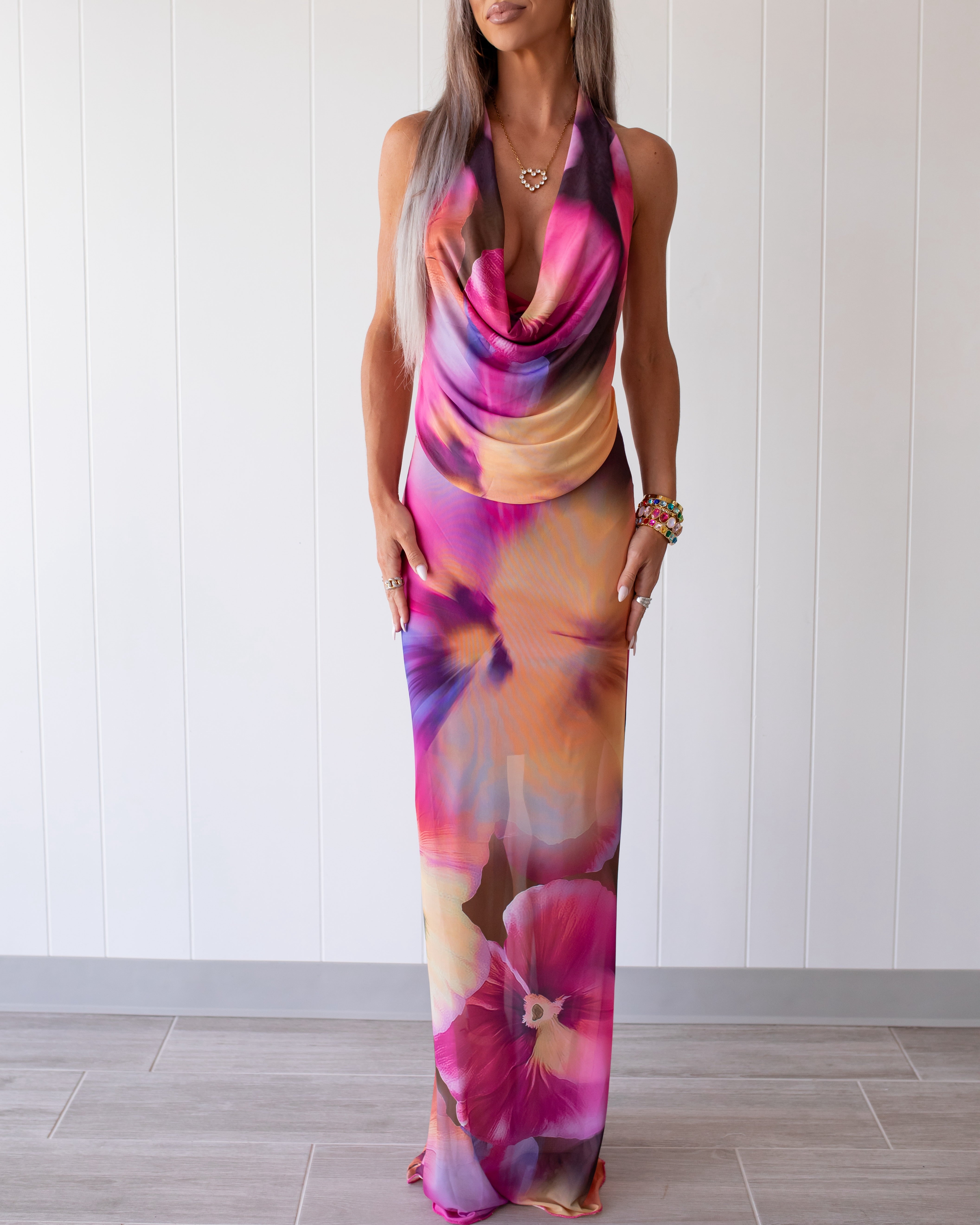 Painted Petals Maxi Dress