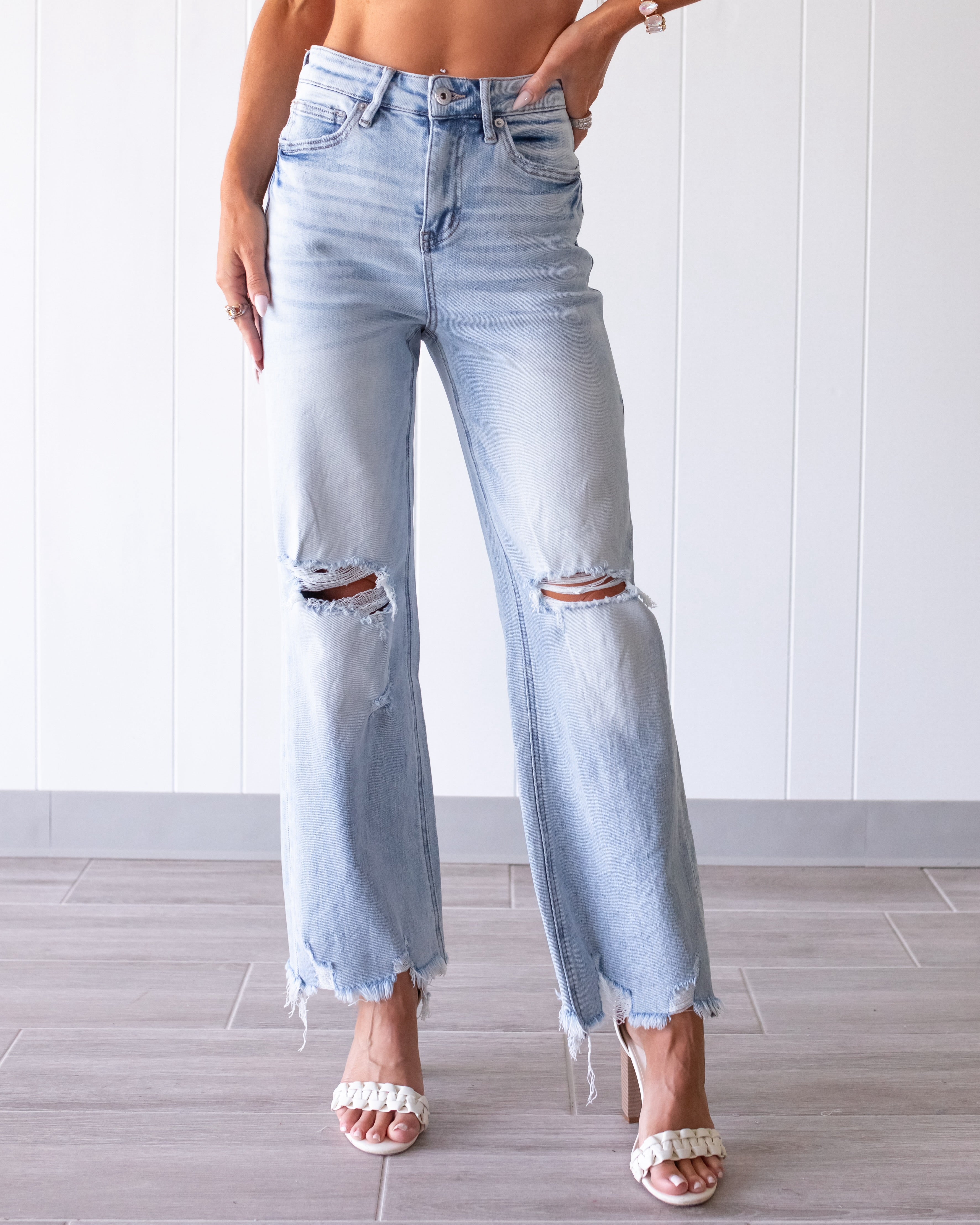 Pixie High Waist Distressed Jeans