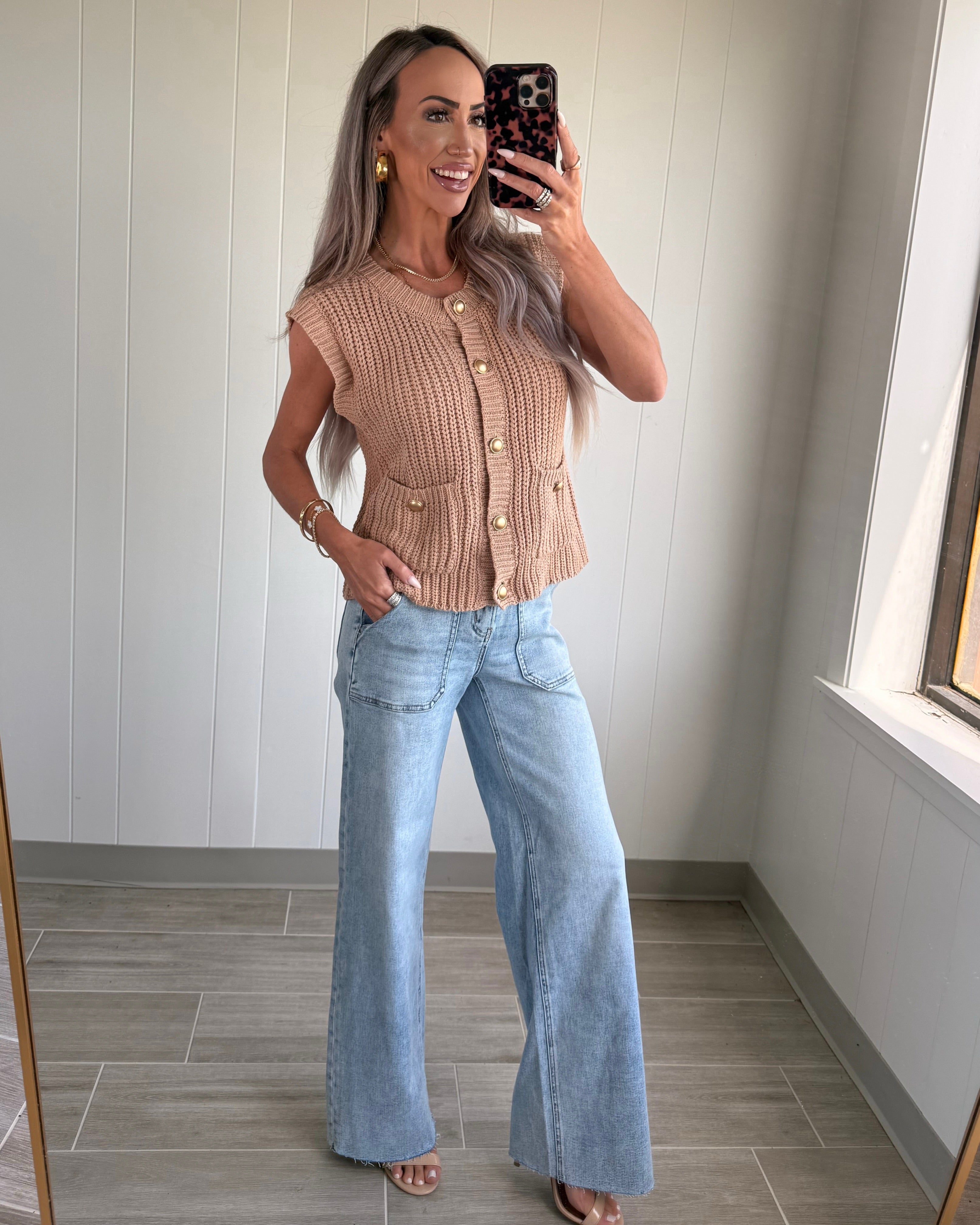 Savannah High Rise Wide Leg Jeans - Light Wash