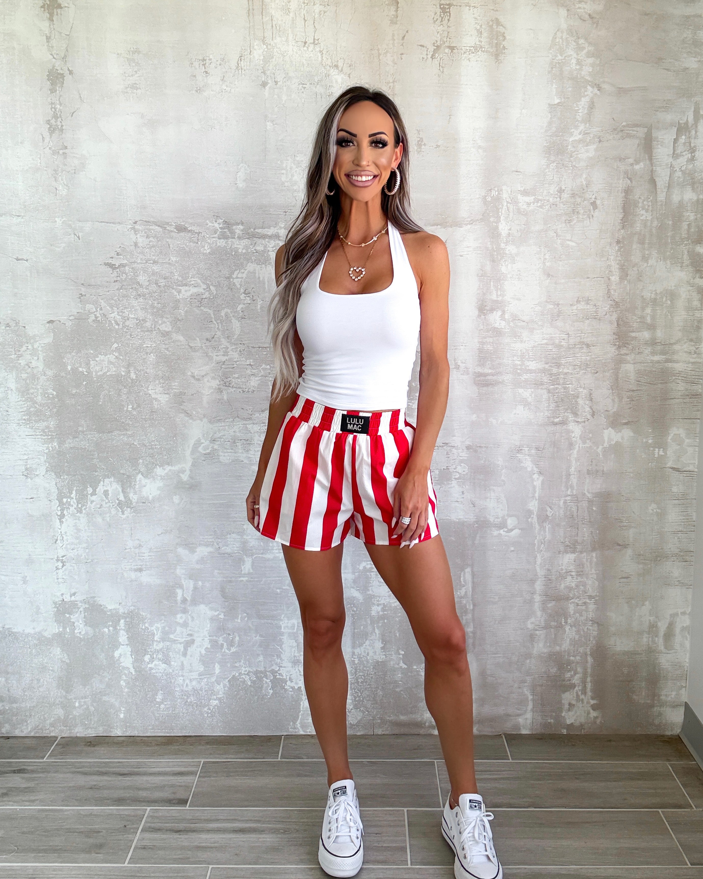 On It Cropped Halter Top - White