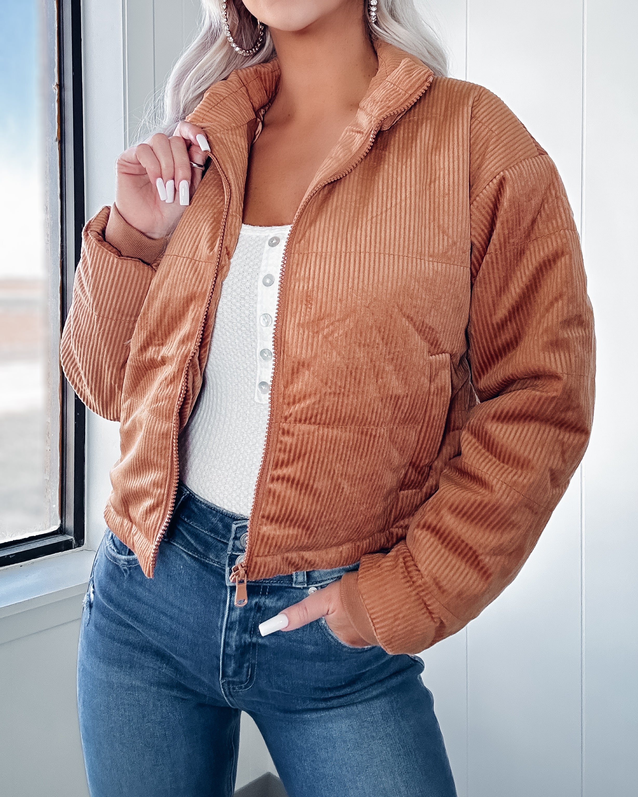 Camel 2025 cropped jacket