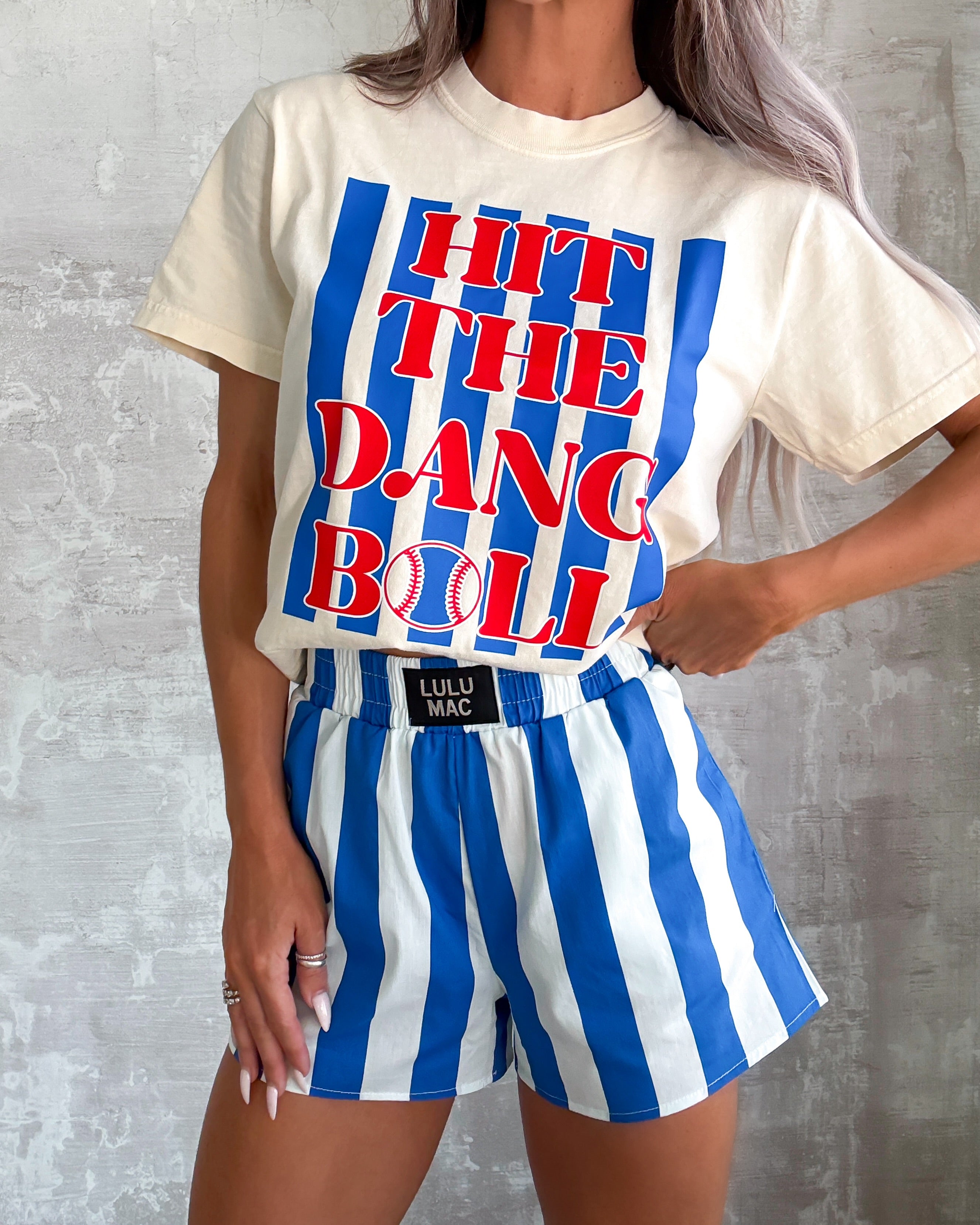 Hit The Dang Ball Graphic Tee - Cream