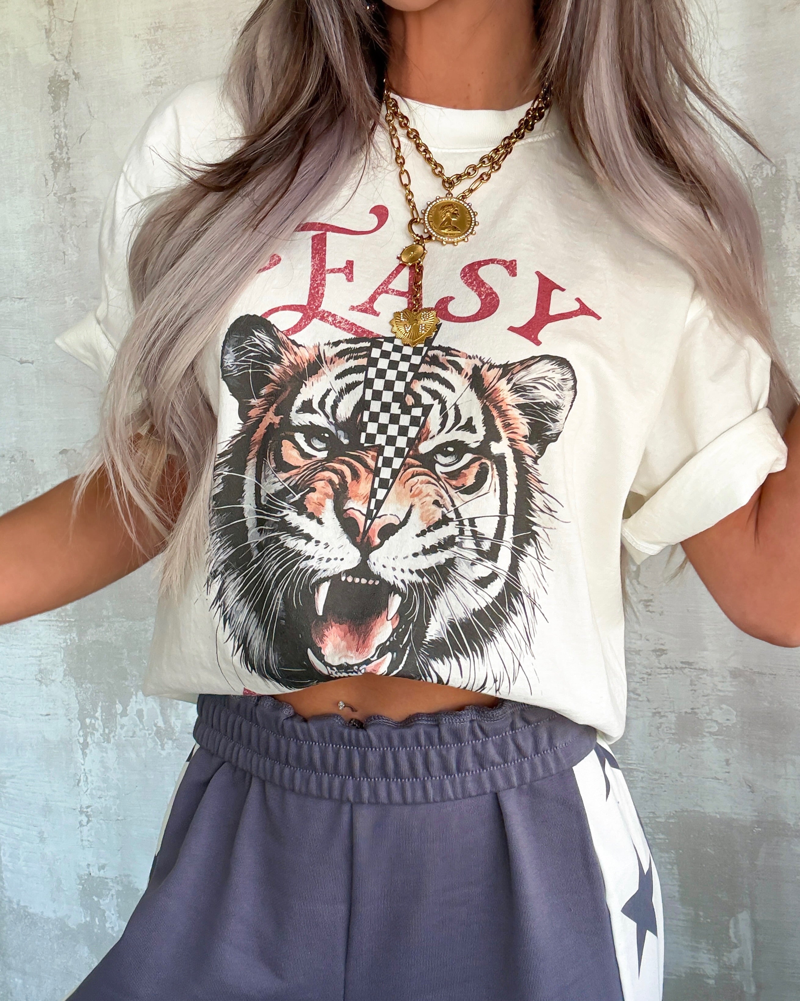 Easy Tiger Graphic Tee - Off White
