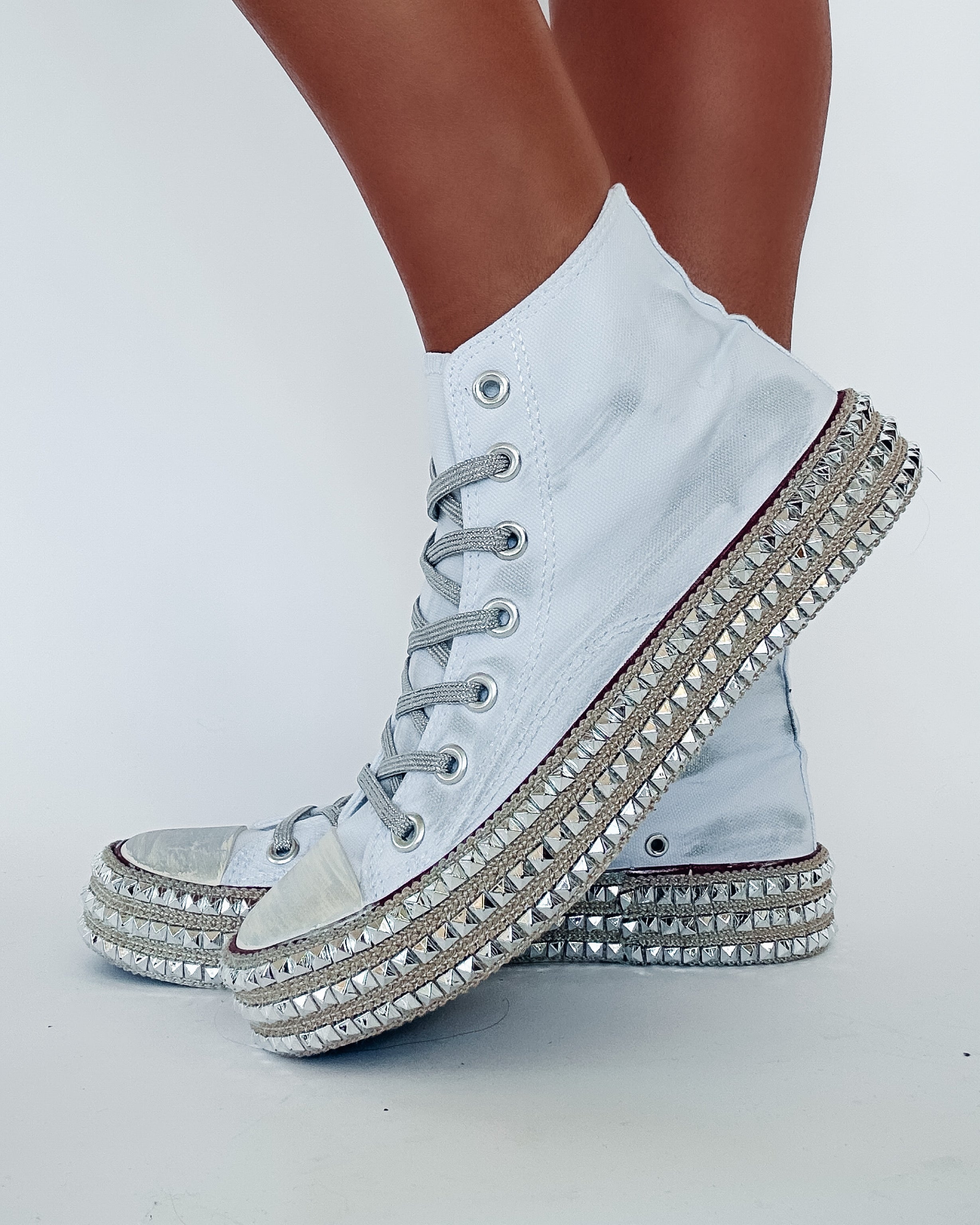 Chantel High Top Sneakers- White