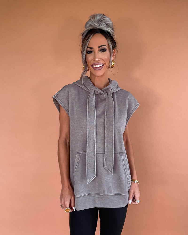 Casual Crush French Terry Sleeveless Hoodie