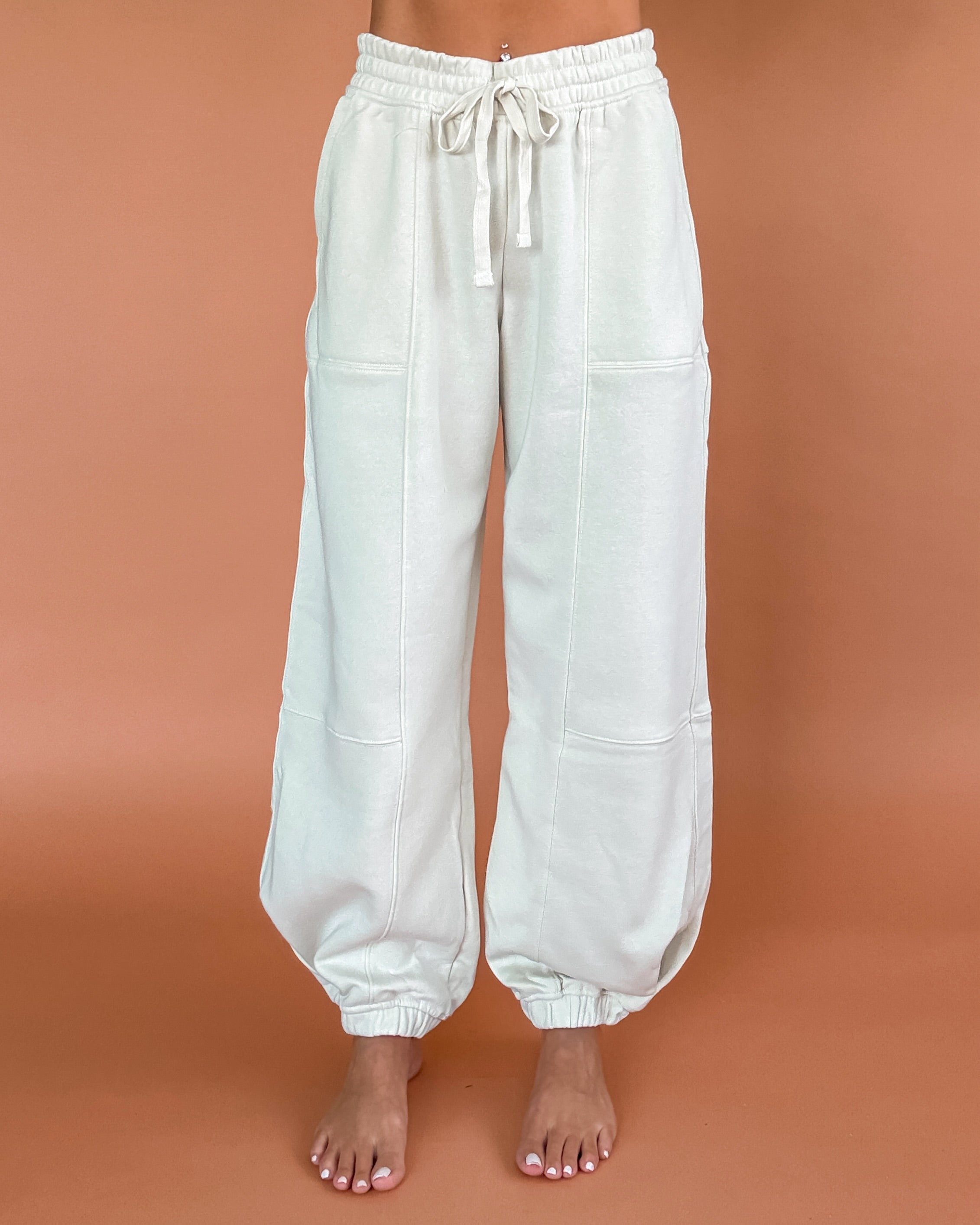 Ivory Sweetheart Fleece Joggers