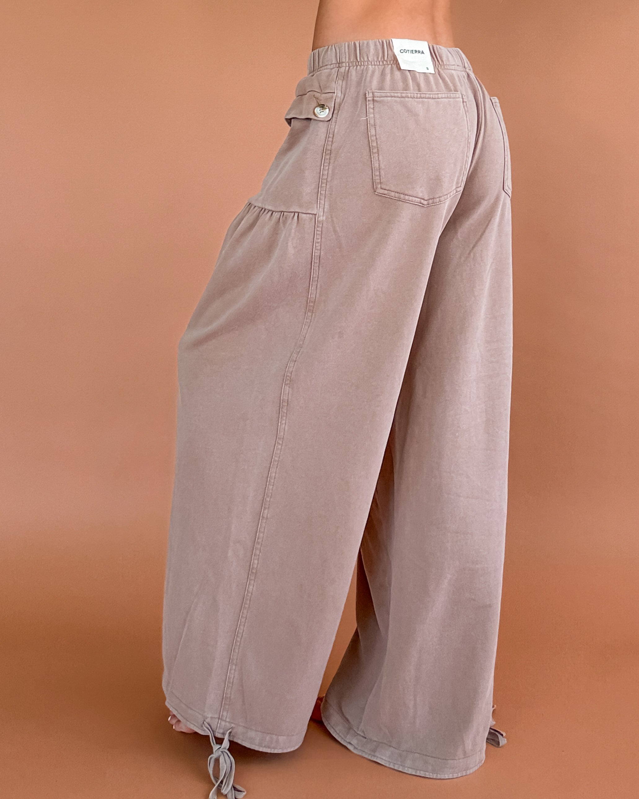 Honey Belle Wide Leg Cinch Pants - Golden Taupe