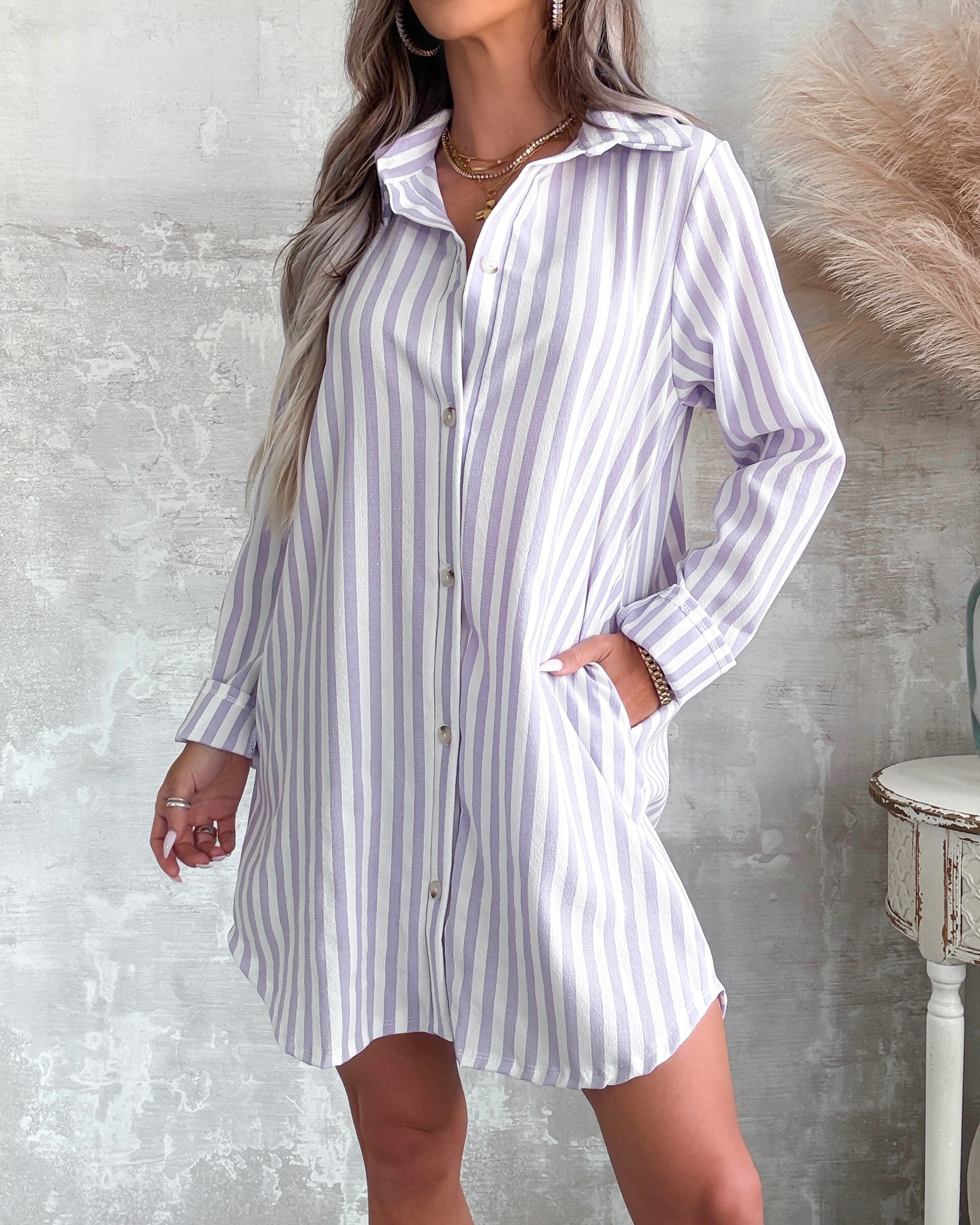 lavender haze shirt dress Lavender Haze Purple Sun Dress, Large - The Mint Julep Boutique