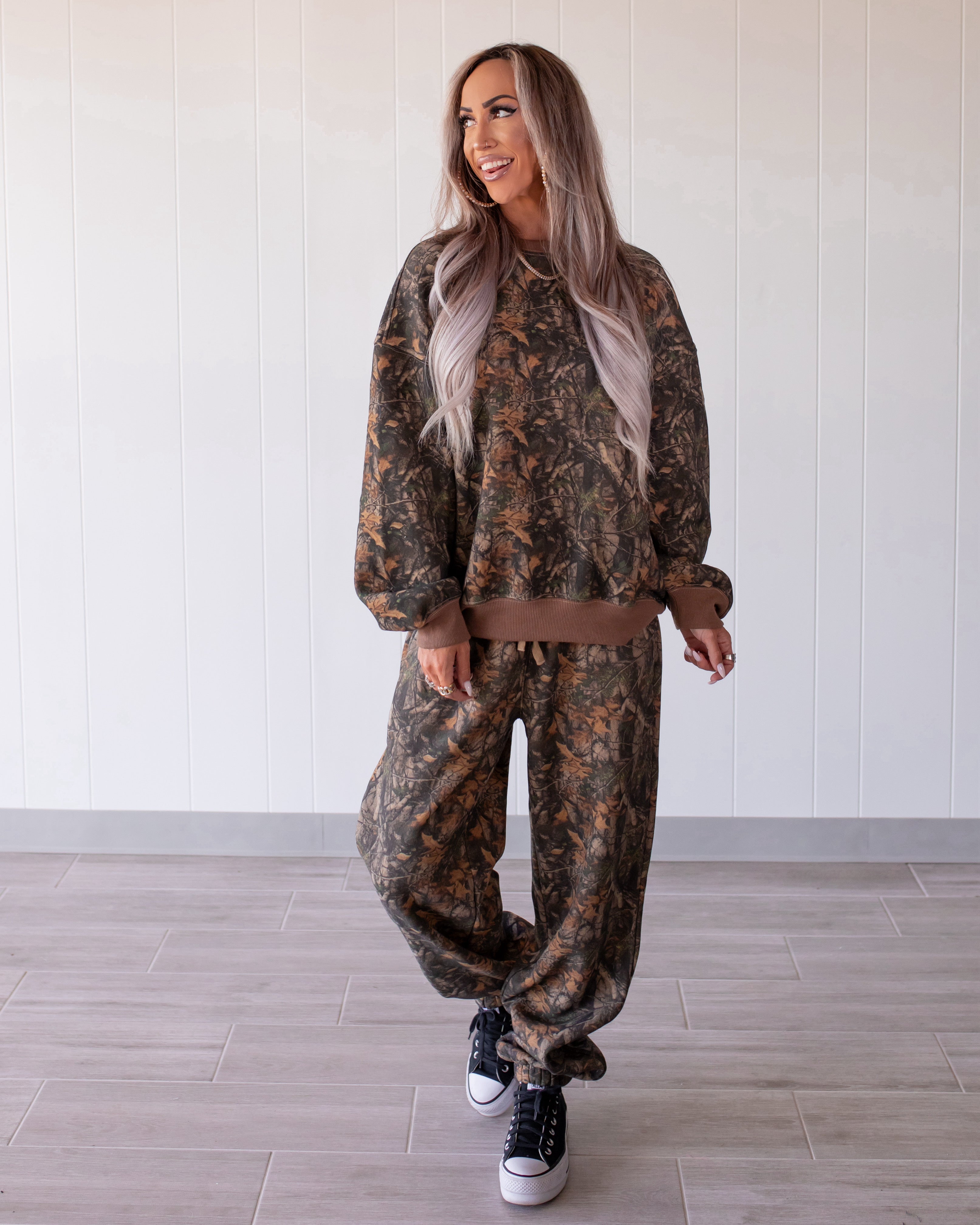 Wild Girl Camo Fleece Joggers