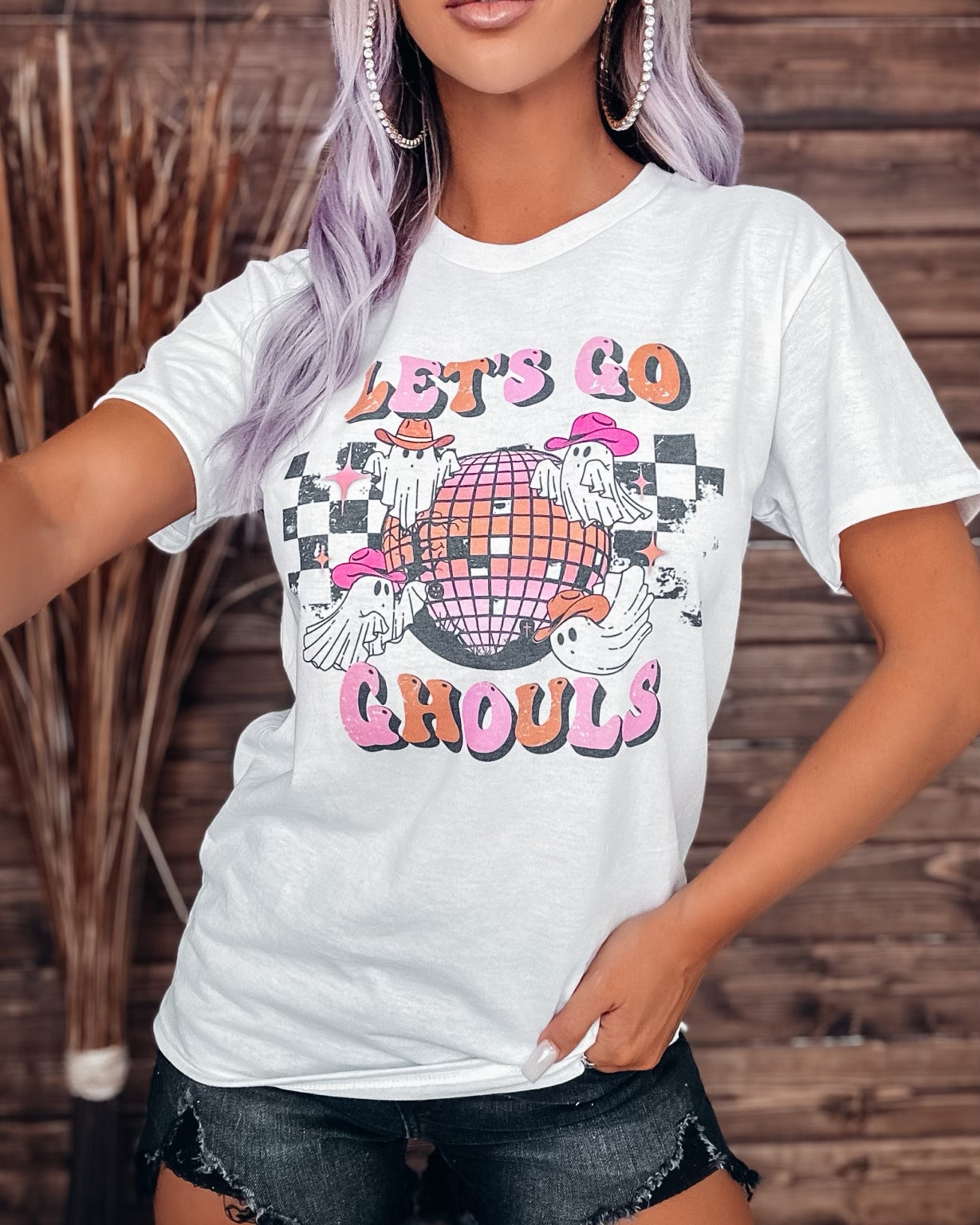 Let's Go Ghouls Tee- White