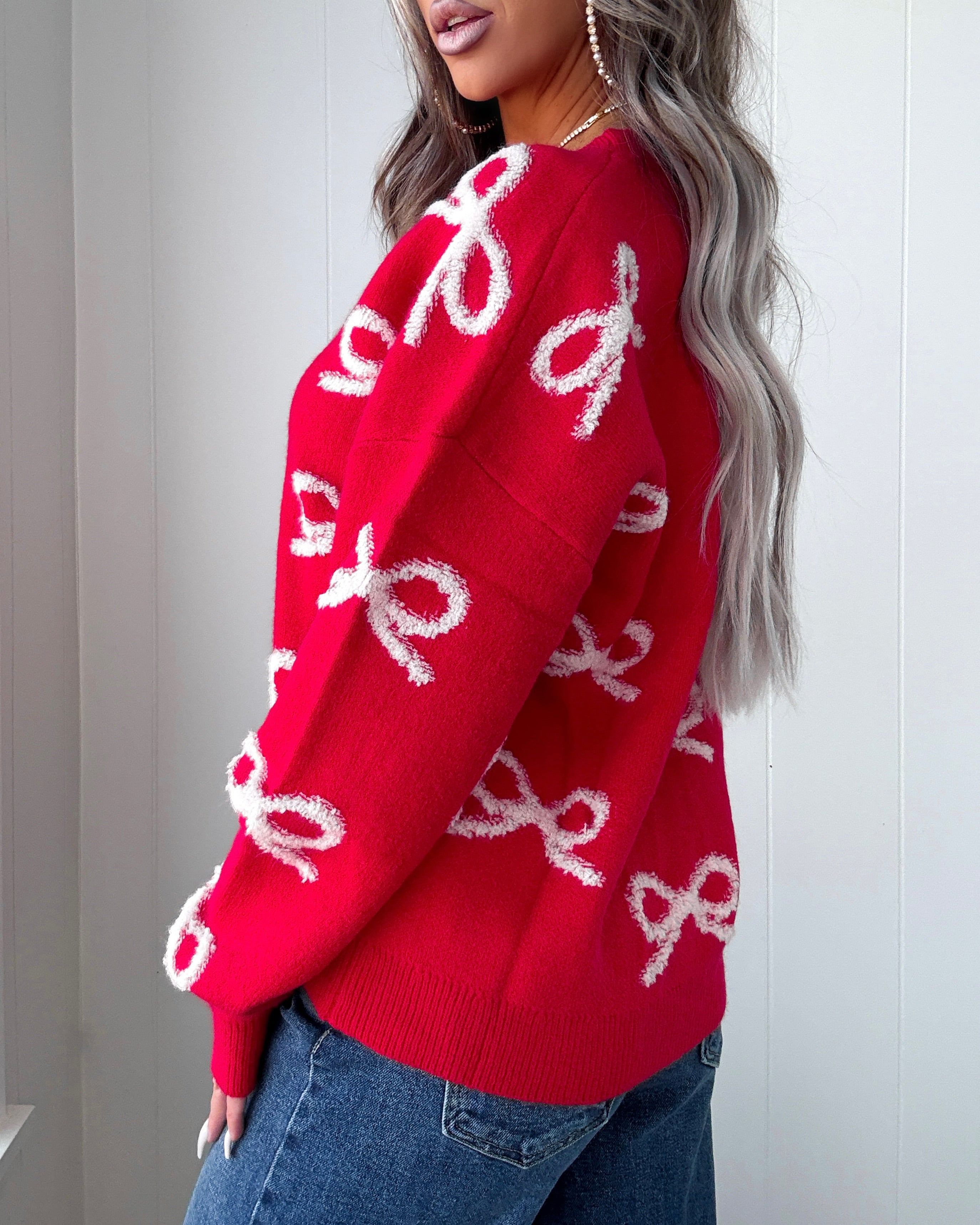 Bowtiful Sweater - Red