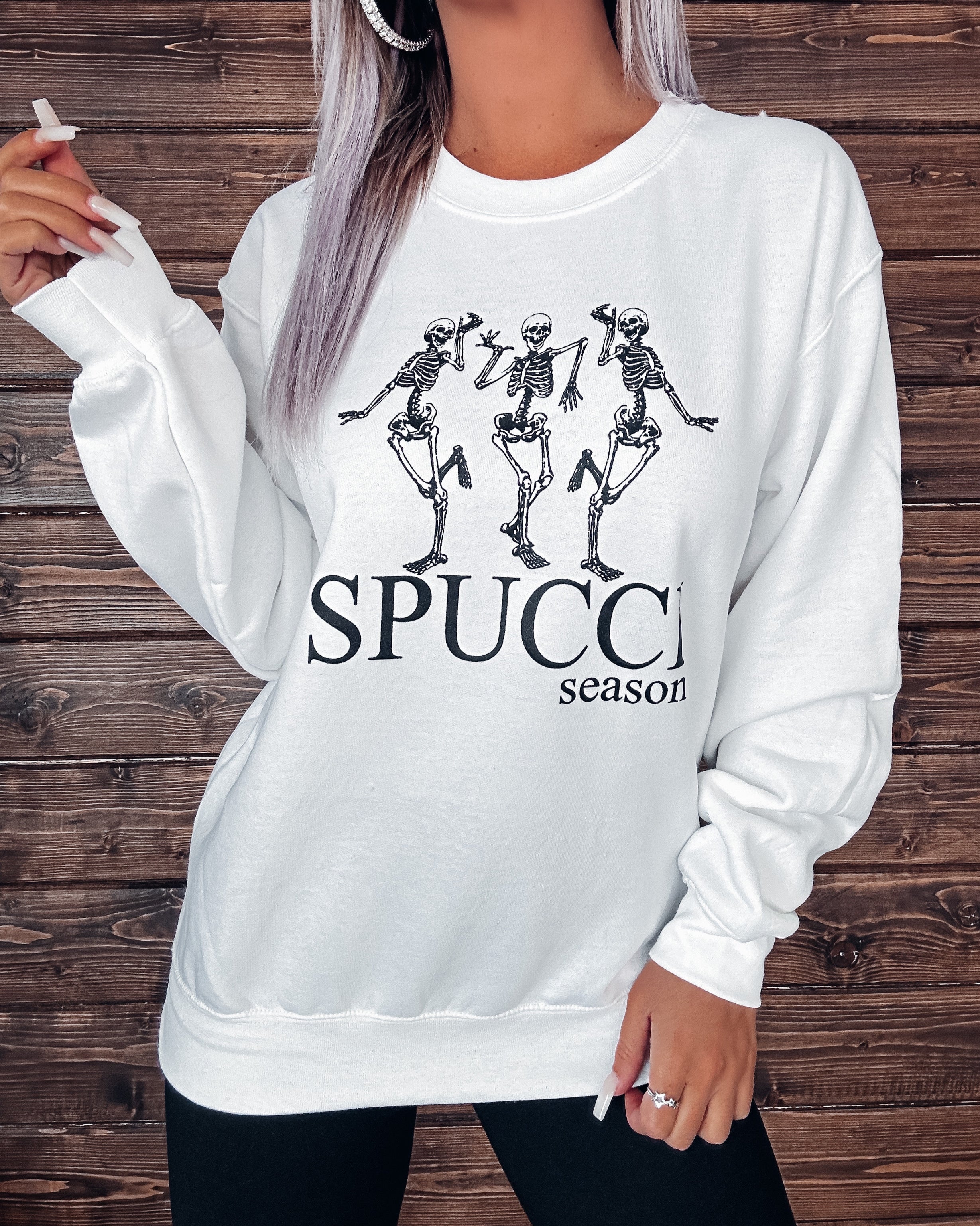 Spucci Season Sweatshirt- White