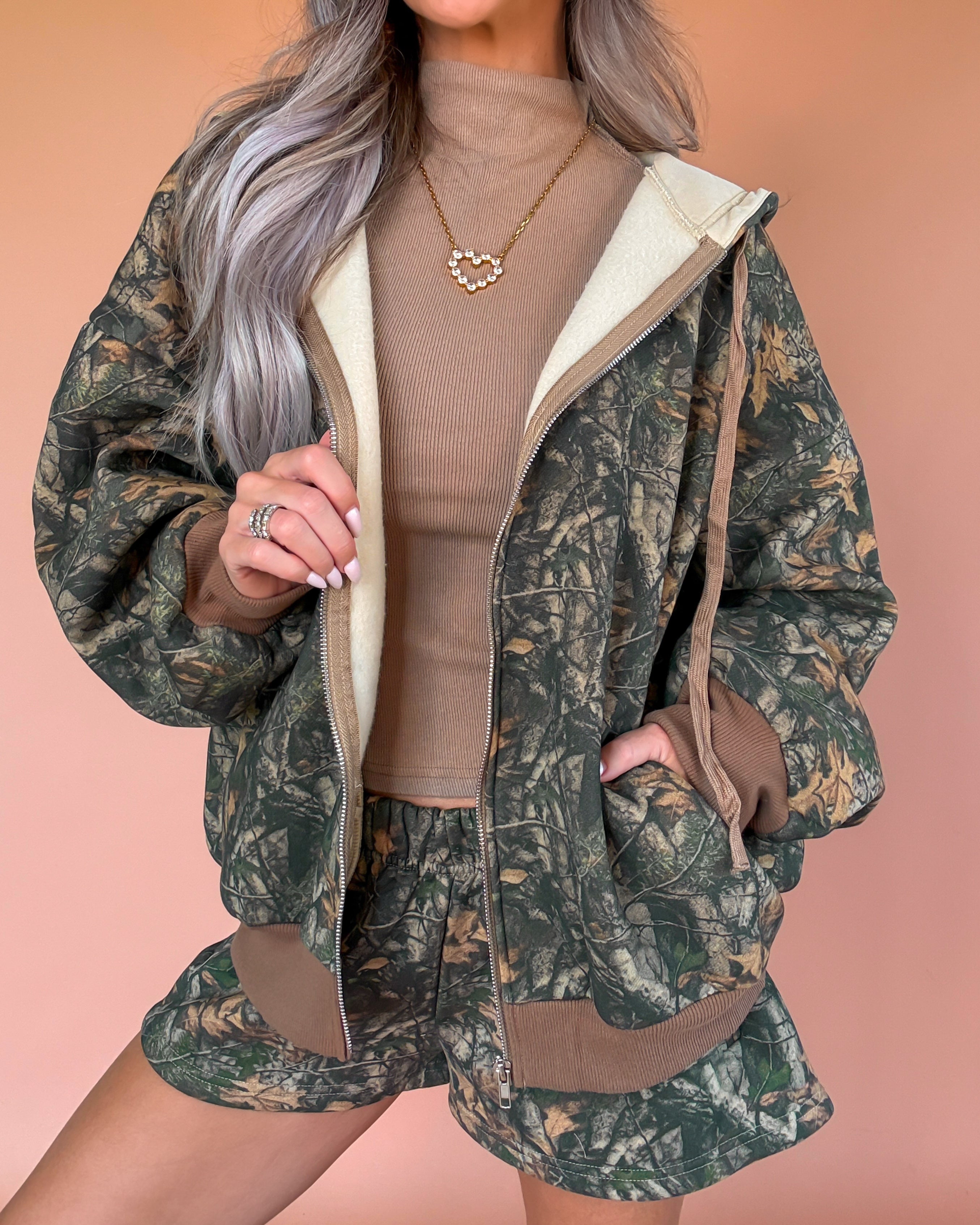 Rogue Territory Fleece Zip Up Hooded Jacket - Camo