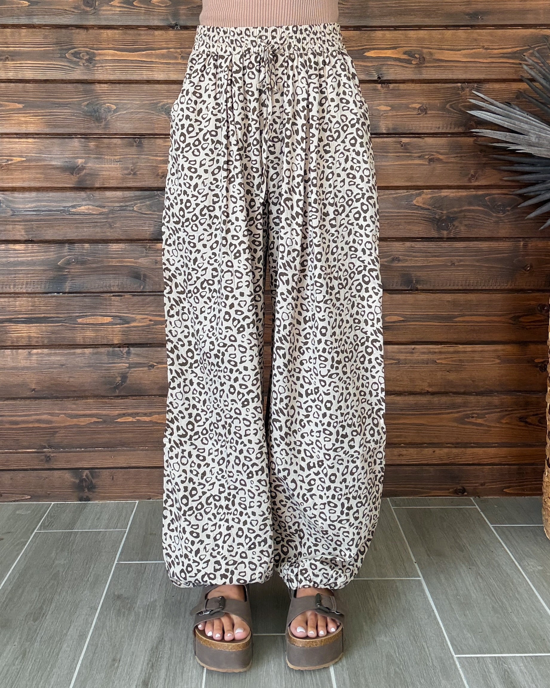 Wild Whimsy Balloon Pants - Leopard