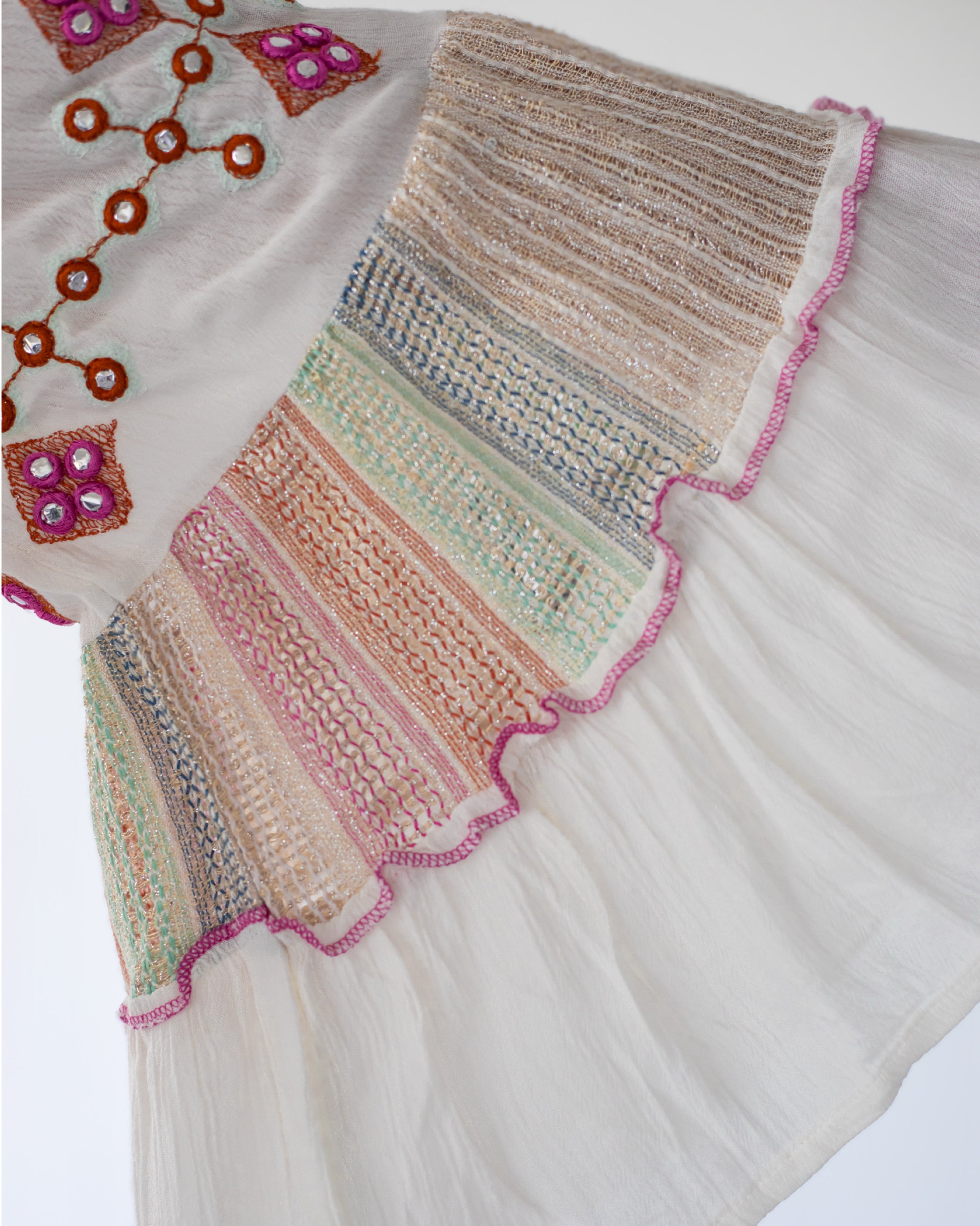 Saffron Bloom Jewel Dress - Ivory