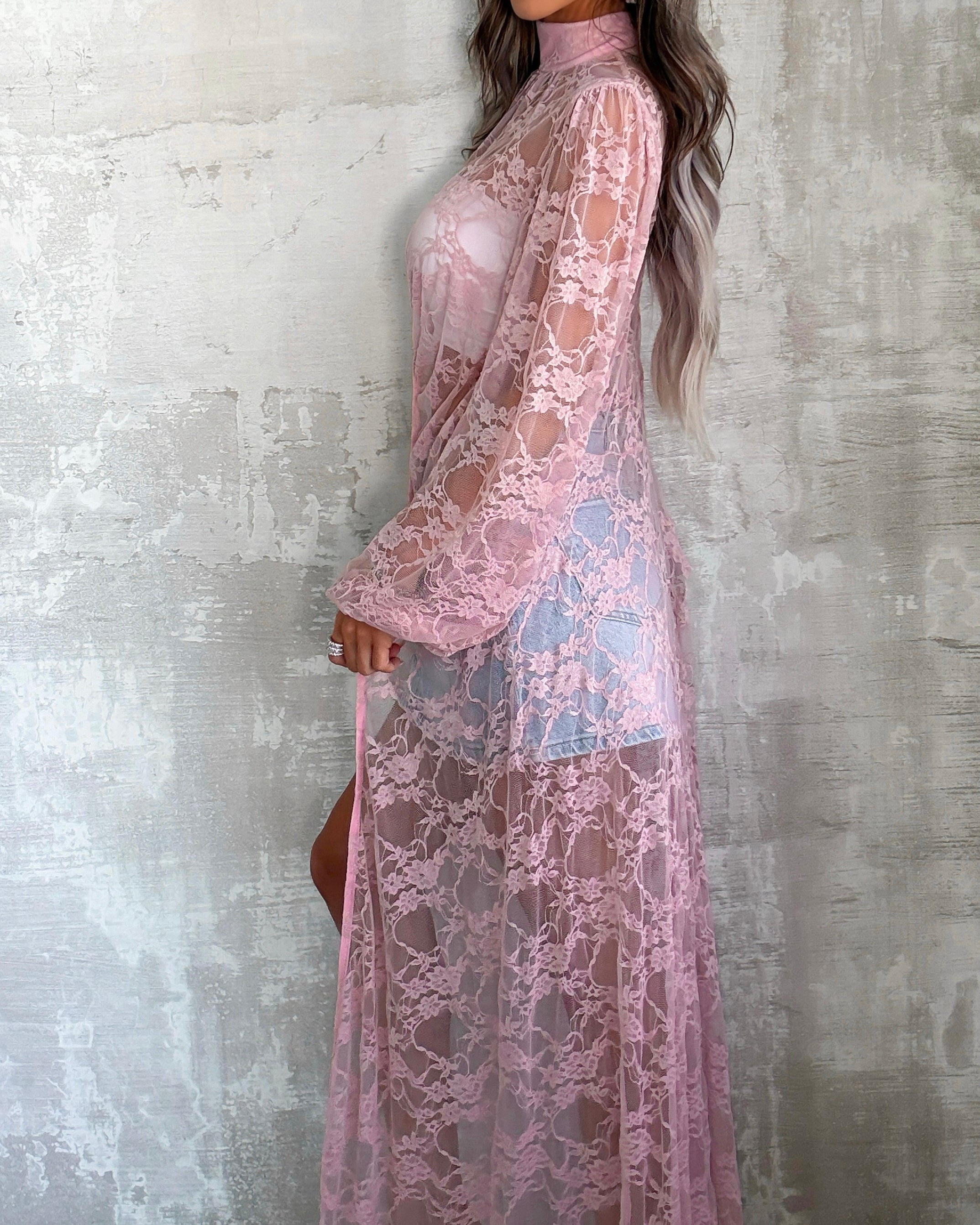 Lace & Grace High Low Top - Light Pink
