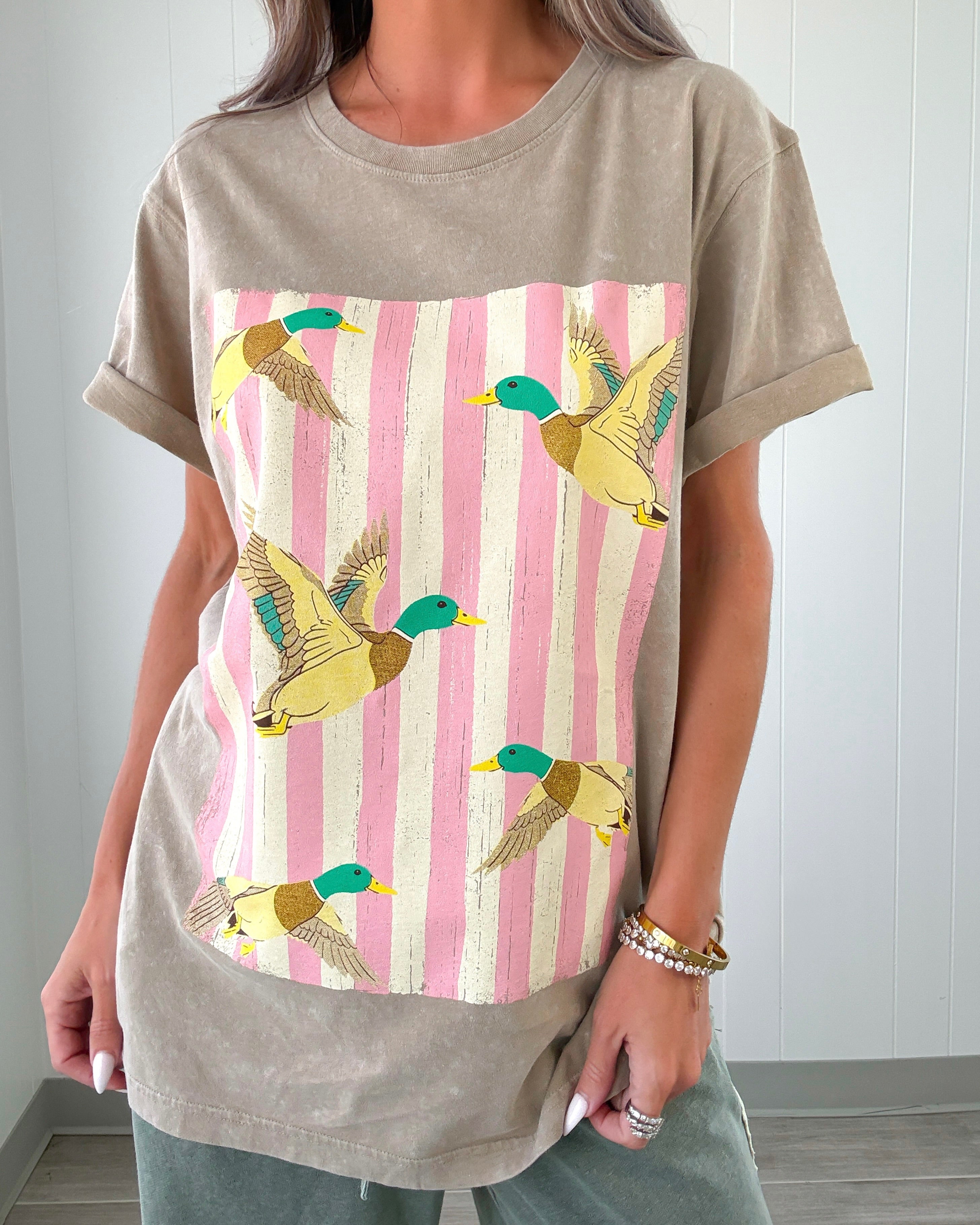 Mallard Mood Oversized Tee - Mocha