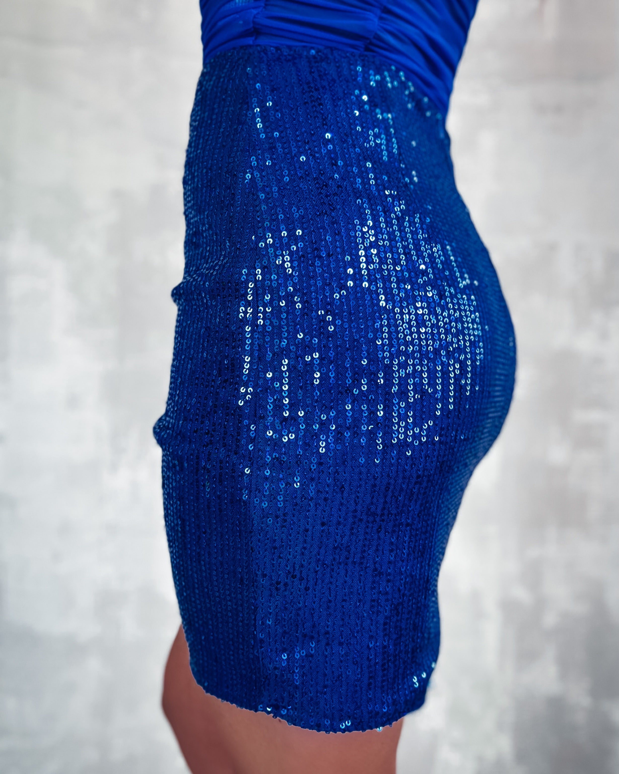 Shine On Sequin Mini Skirt - Blue