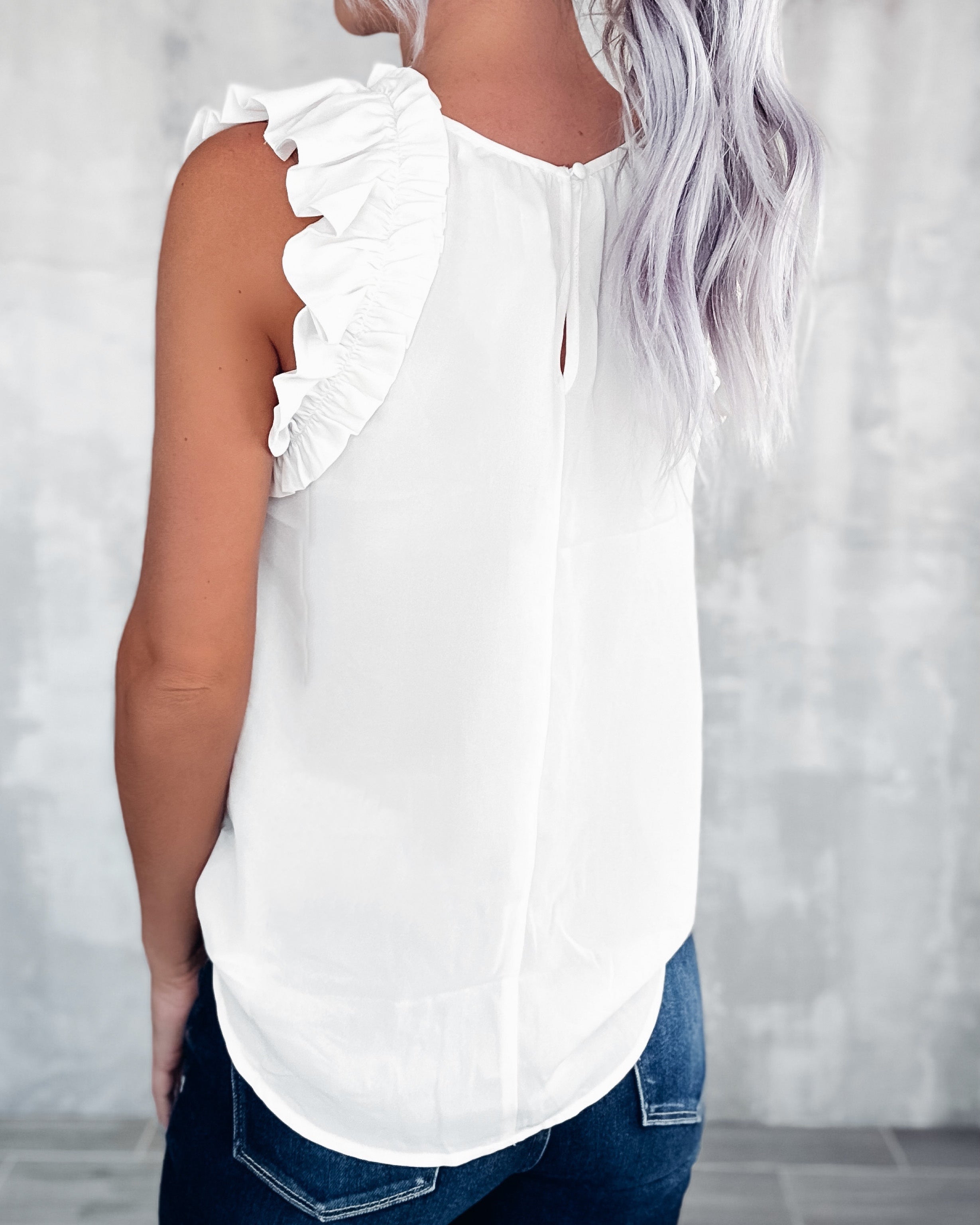 Effortless Chic Ruffle Top - Ivory
