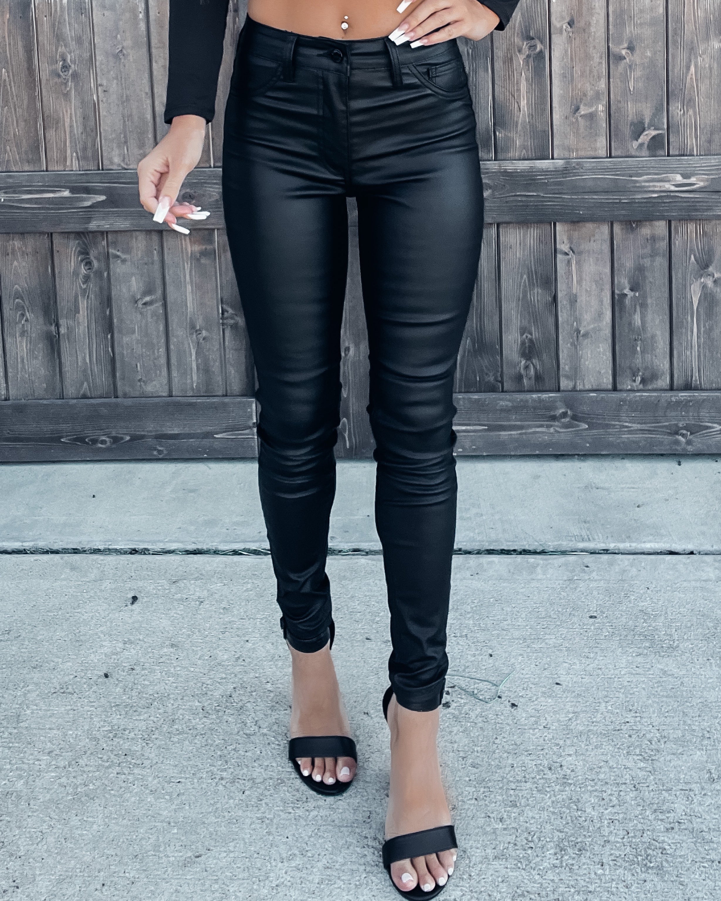 Alexis Faux Leather Skinnies